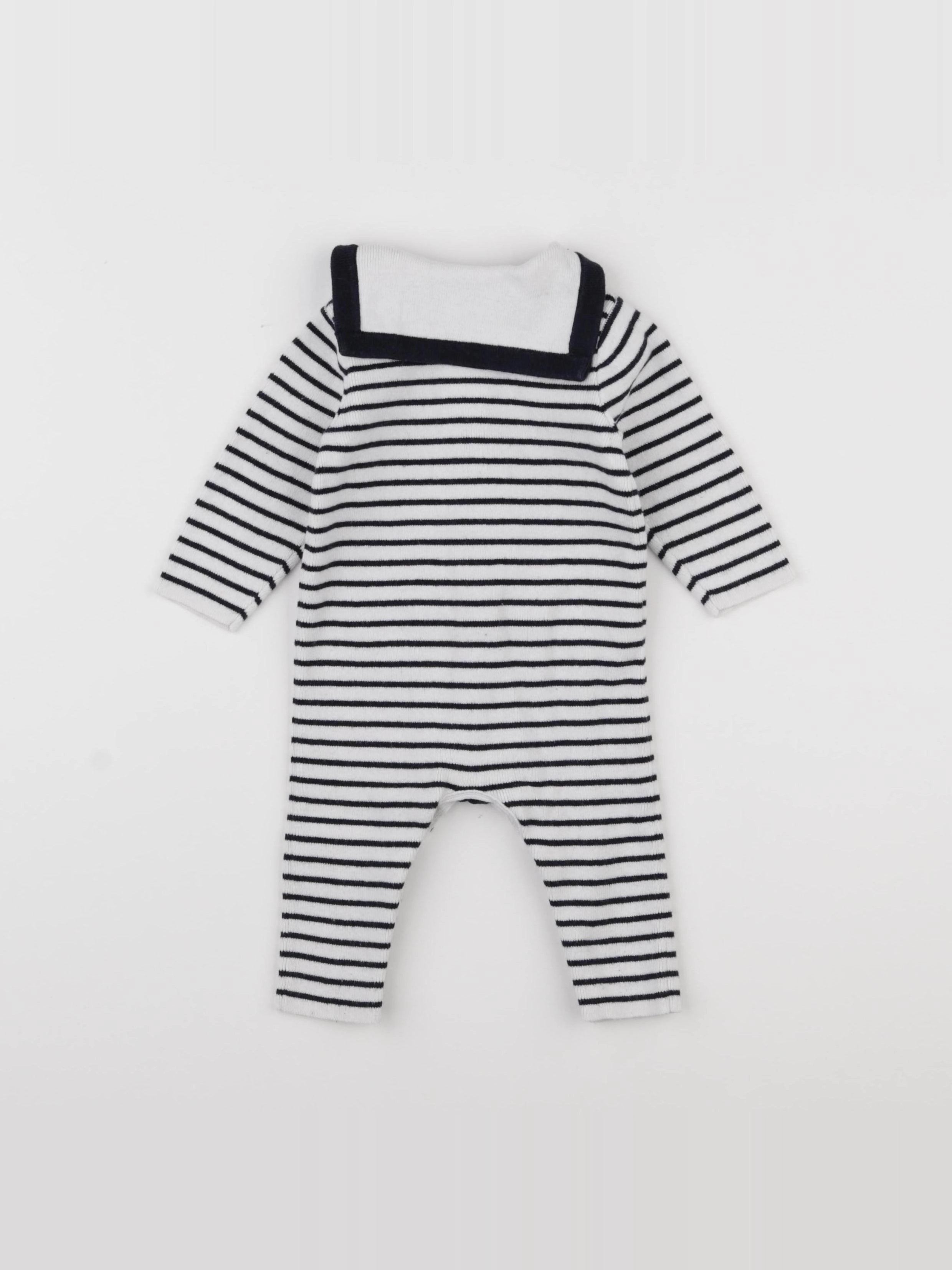 Jacadi - combinaison blanc, bleu - 6 mois