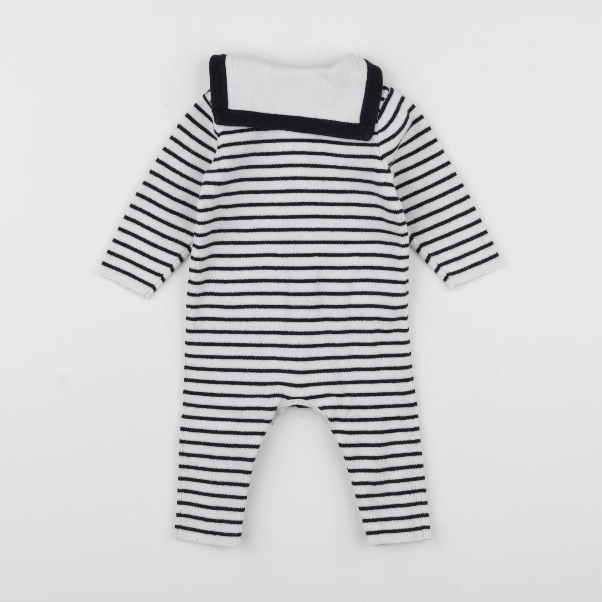 Jacadi - combinaison blanc, bleu - 6 mois