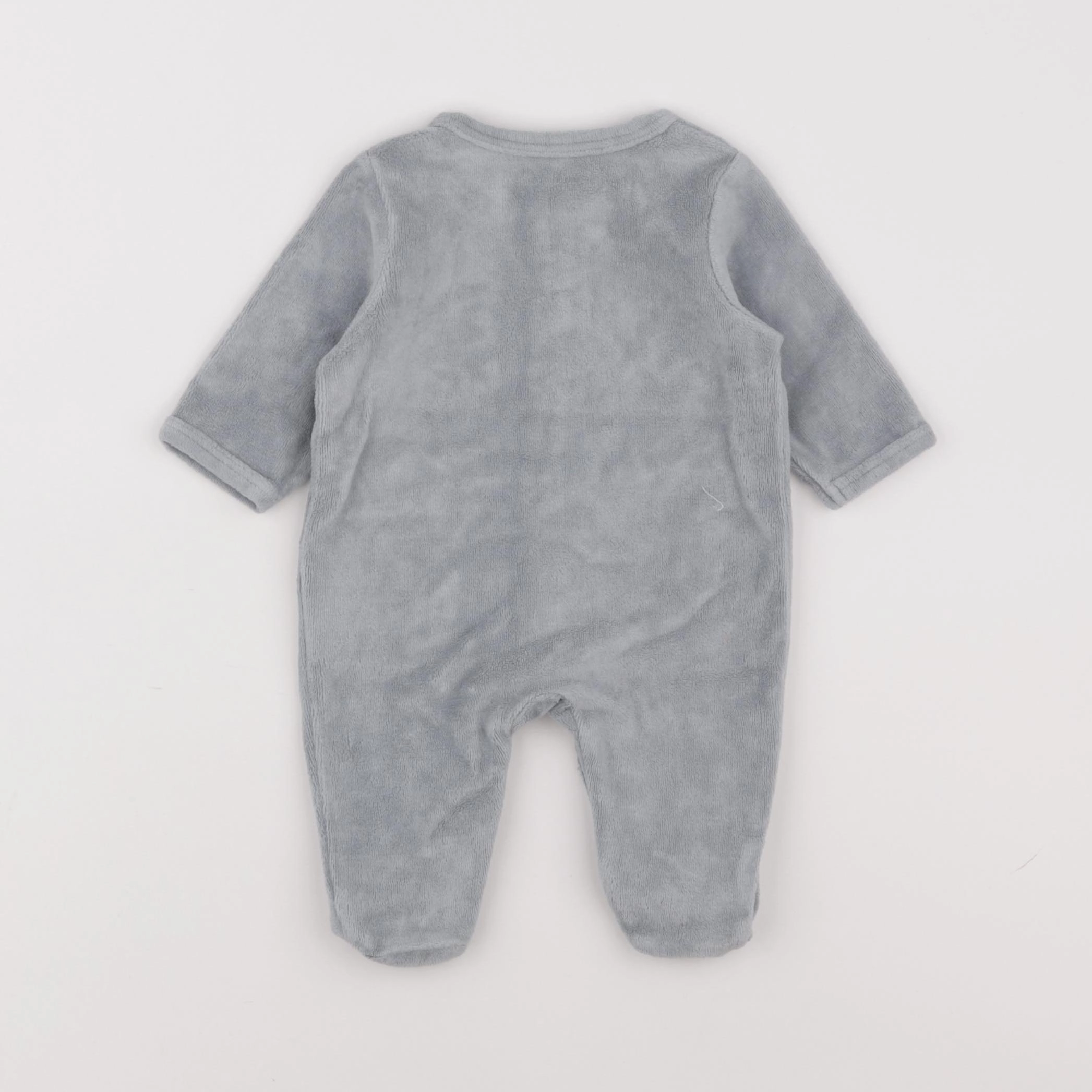 Vertbaudet - pyjama velours bleu - 1 mois