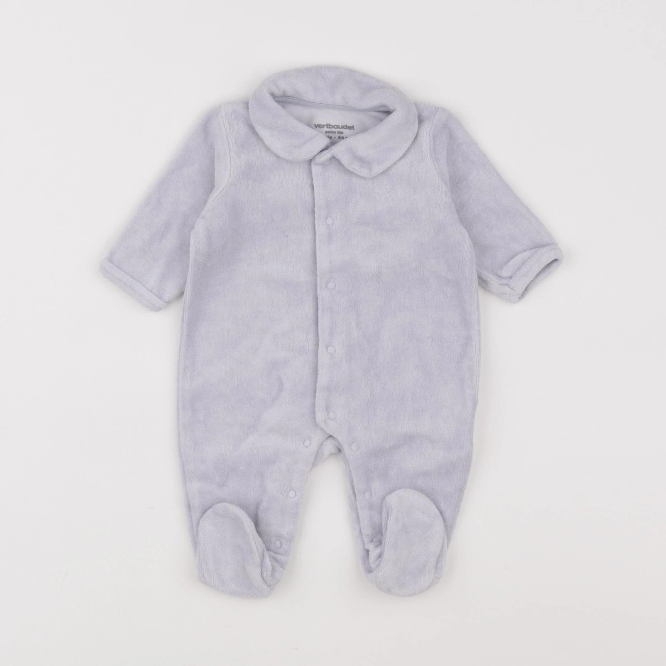 Vertbaudet - pyjama velours violet - 1 mois