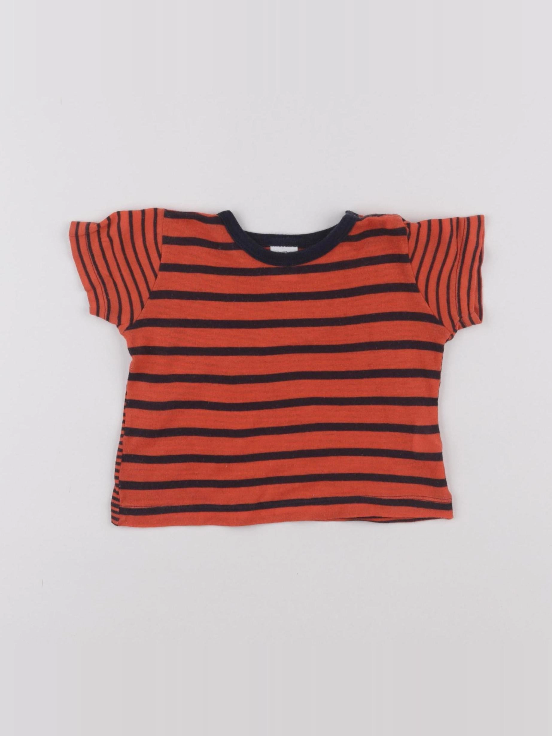 Petit Bateau - tee-shirt rouge - 6 mois
