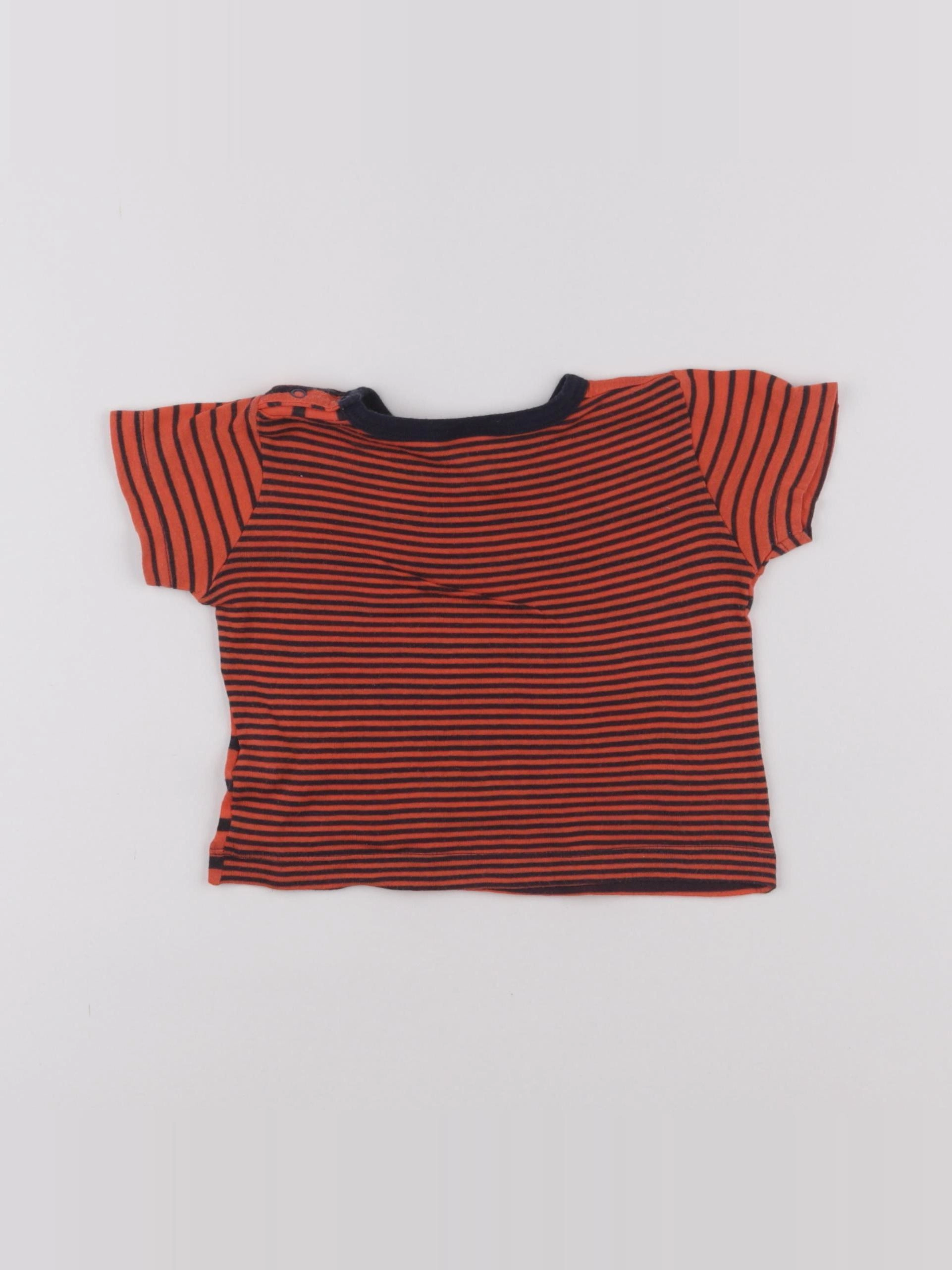 Petit Bateau - tee-shirt rouge - 6 mois