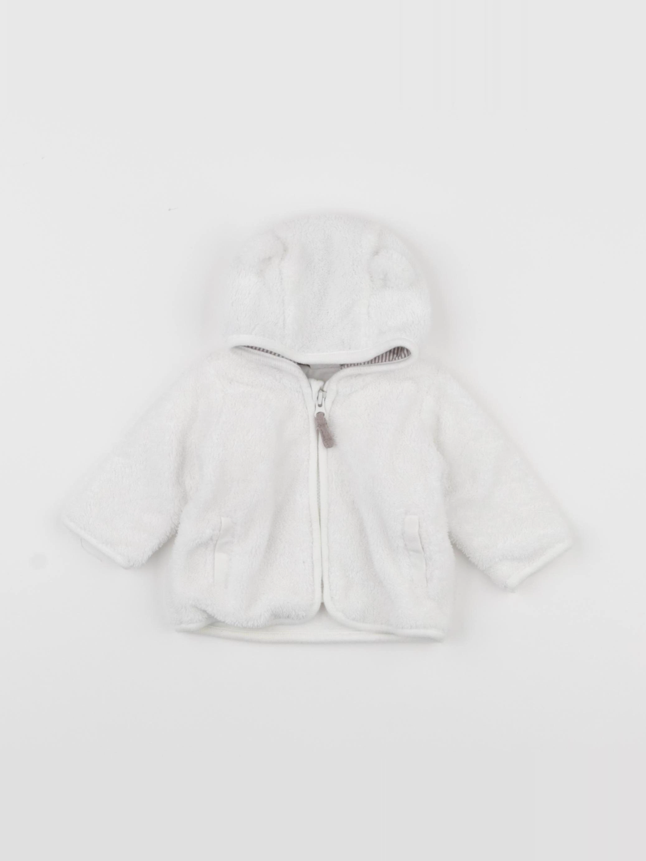 H&M - veste blanc - 0/1 mois