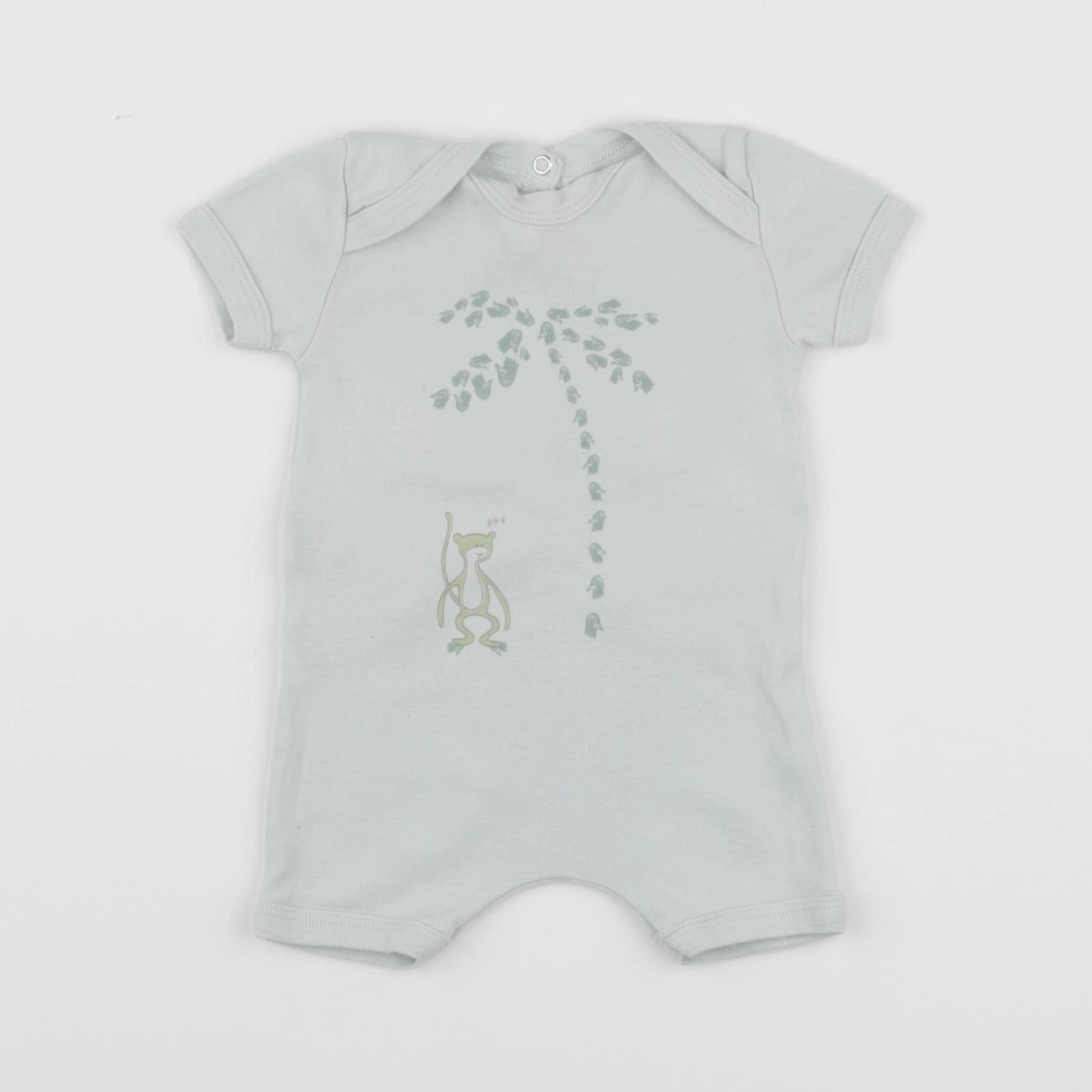 Petit Bateau - pyjama coton vert - 1 mois