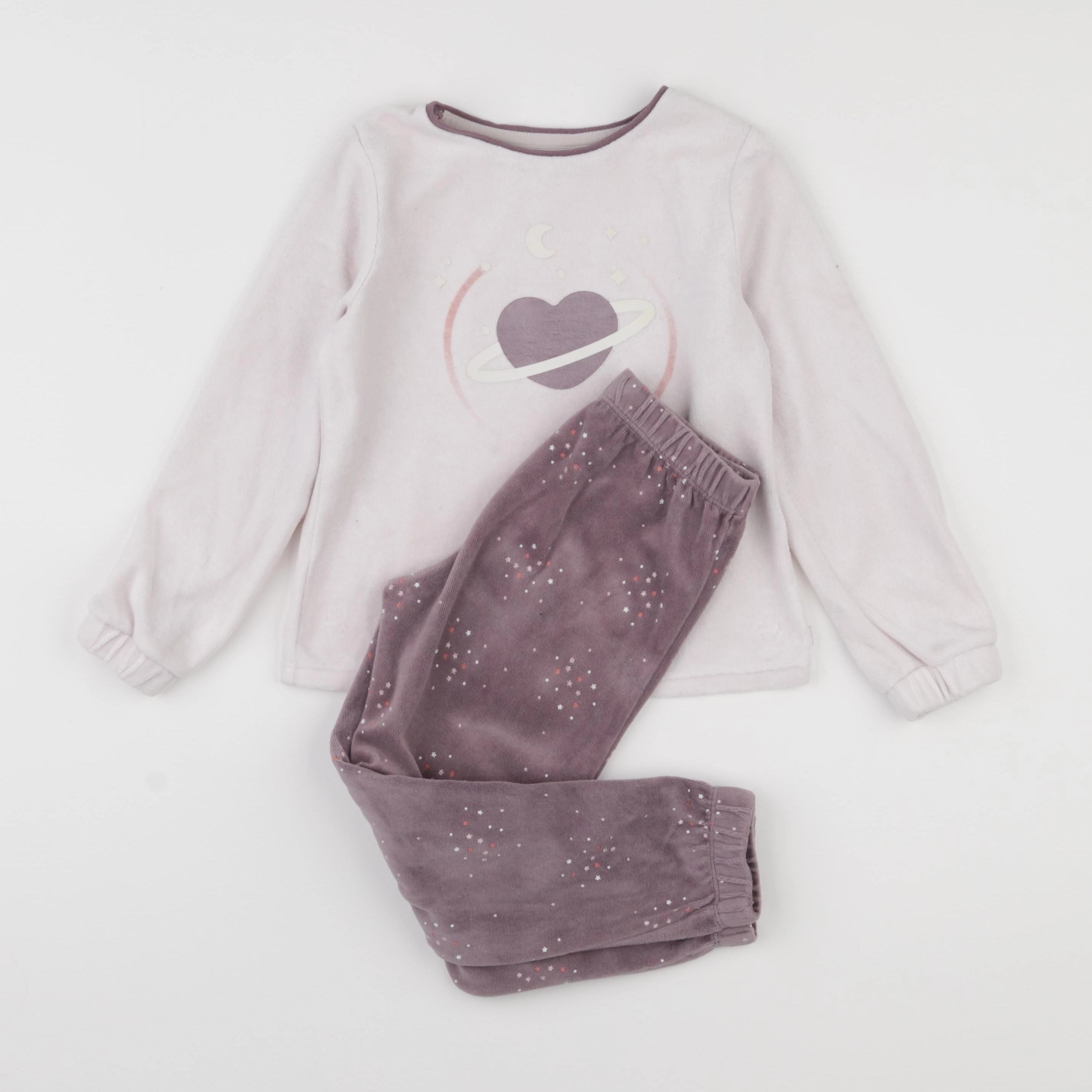 Okaidi - pyjama velours violet - 5 ans
