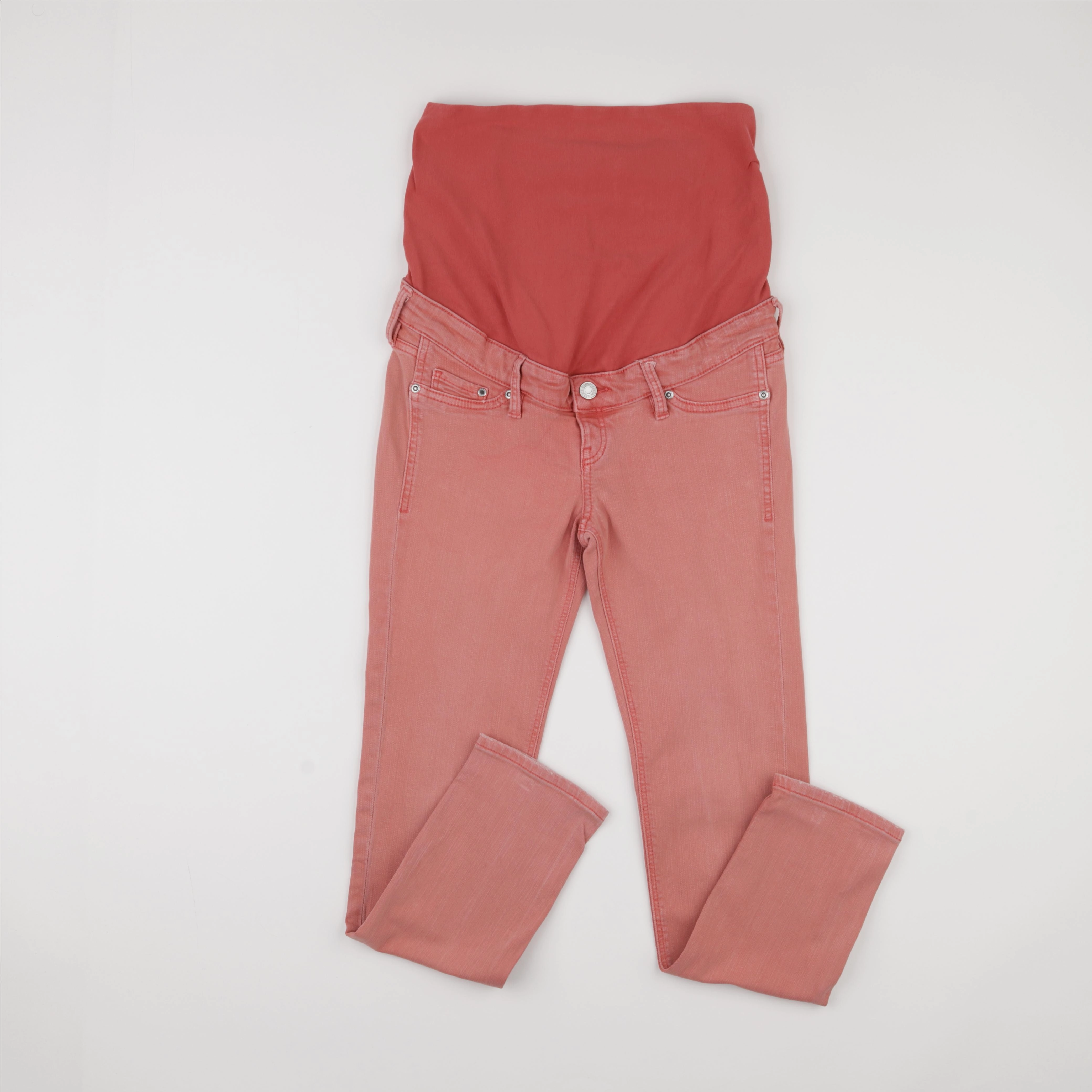 H&M - jean grossesse rouge - 36