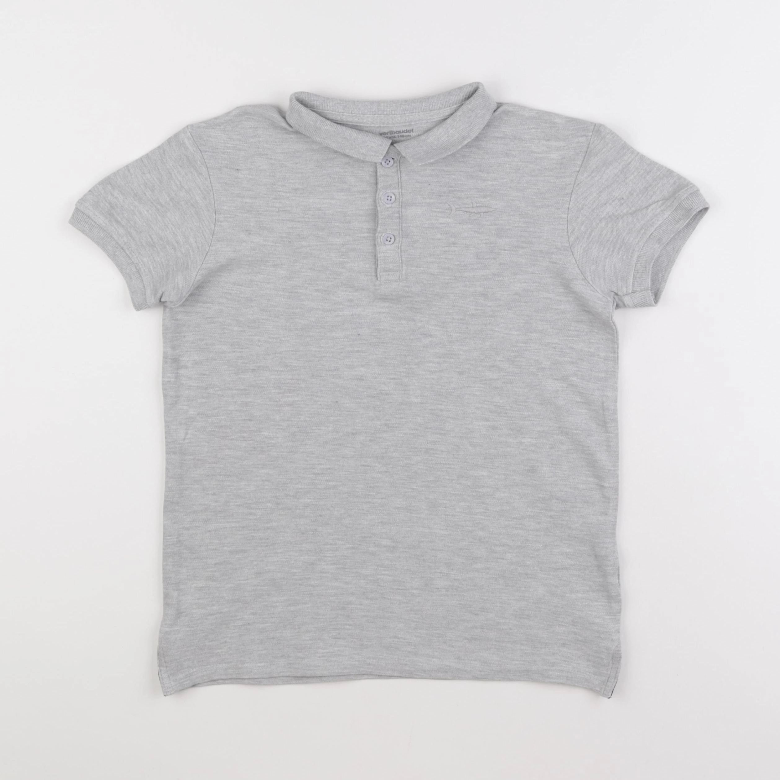 Vertbaudet - polo gris - 10 ans