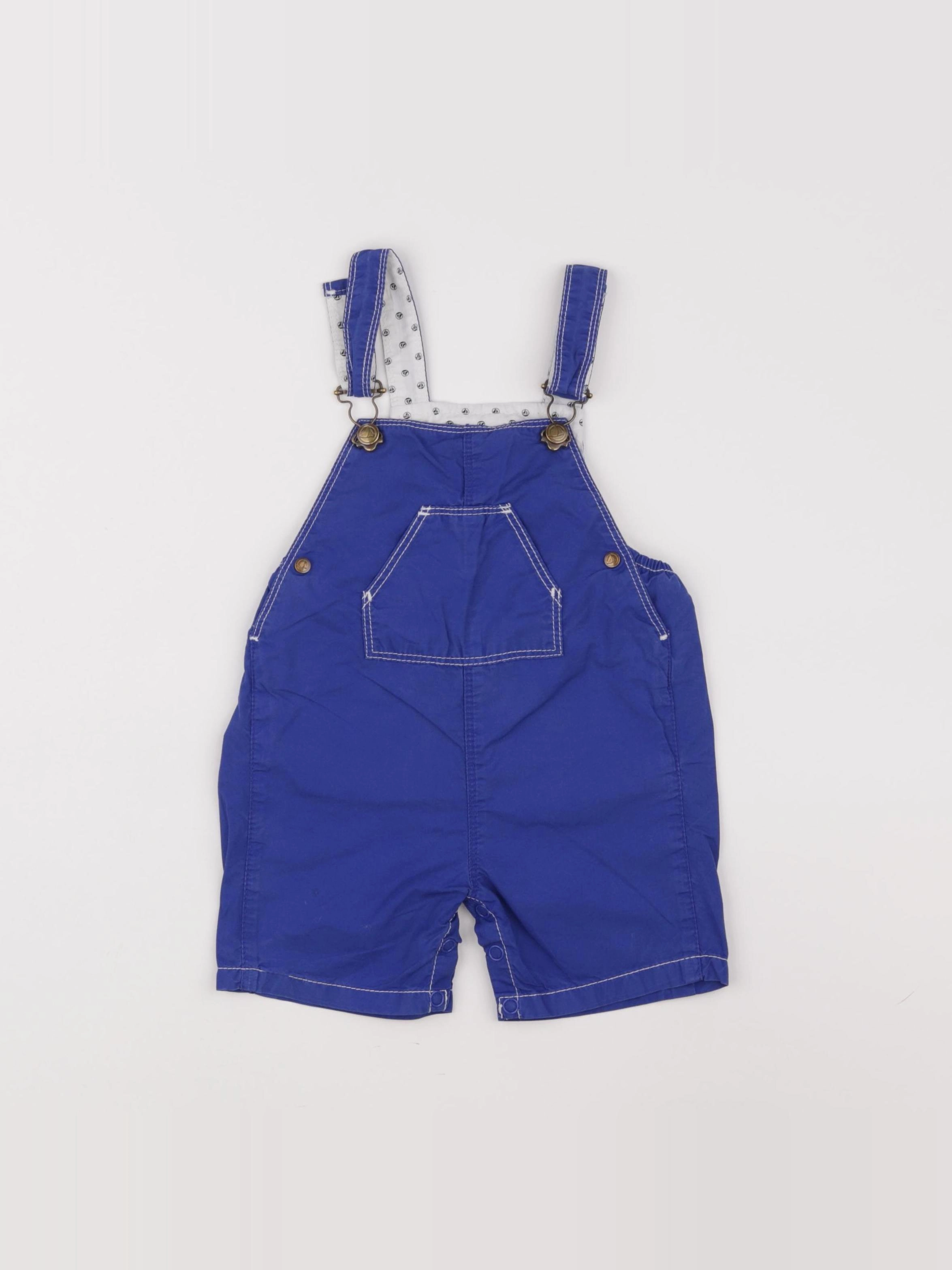 Petit Bateau - salopette bleu - 12 mois