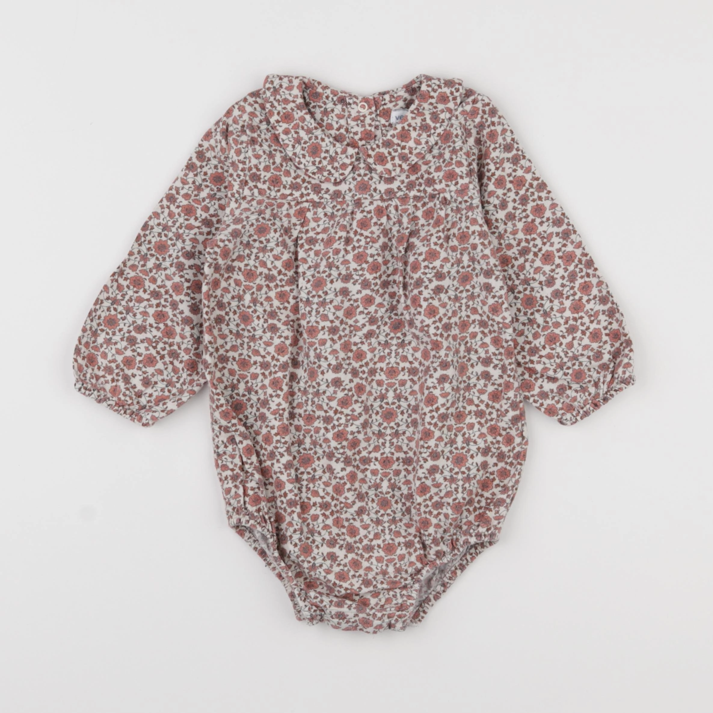 Vertbaudet - combinaison beige, rose - 18 mois