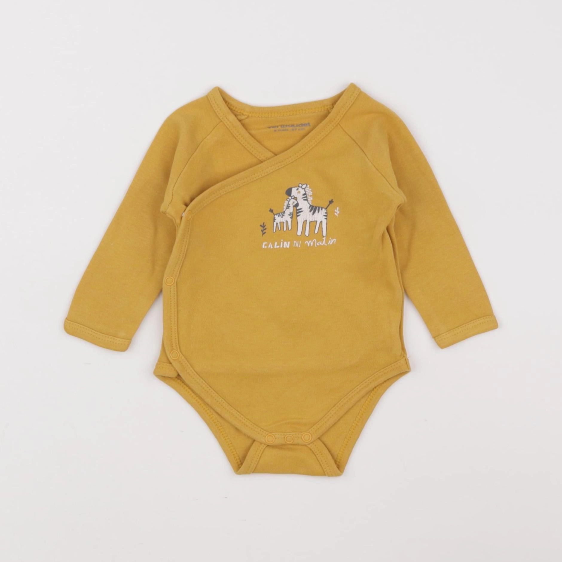 Vertbaudet - body jaune - 6 mois