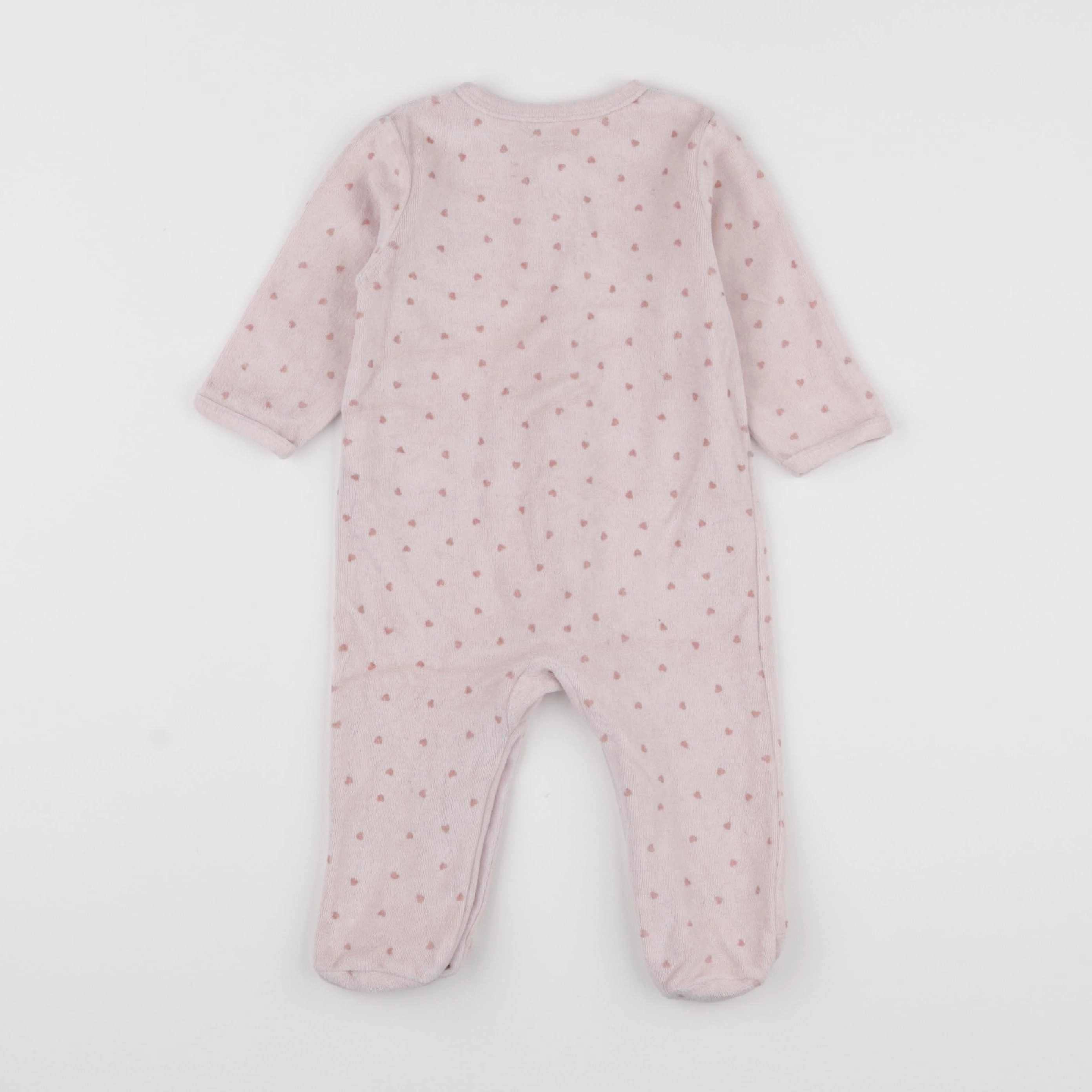 Vertbaudet - pyjama velours rose - 9 mois
