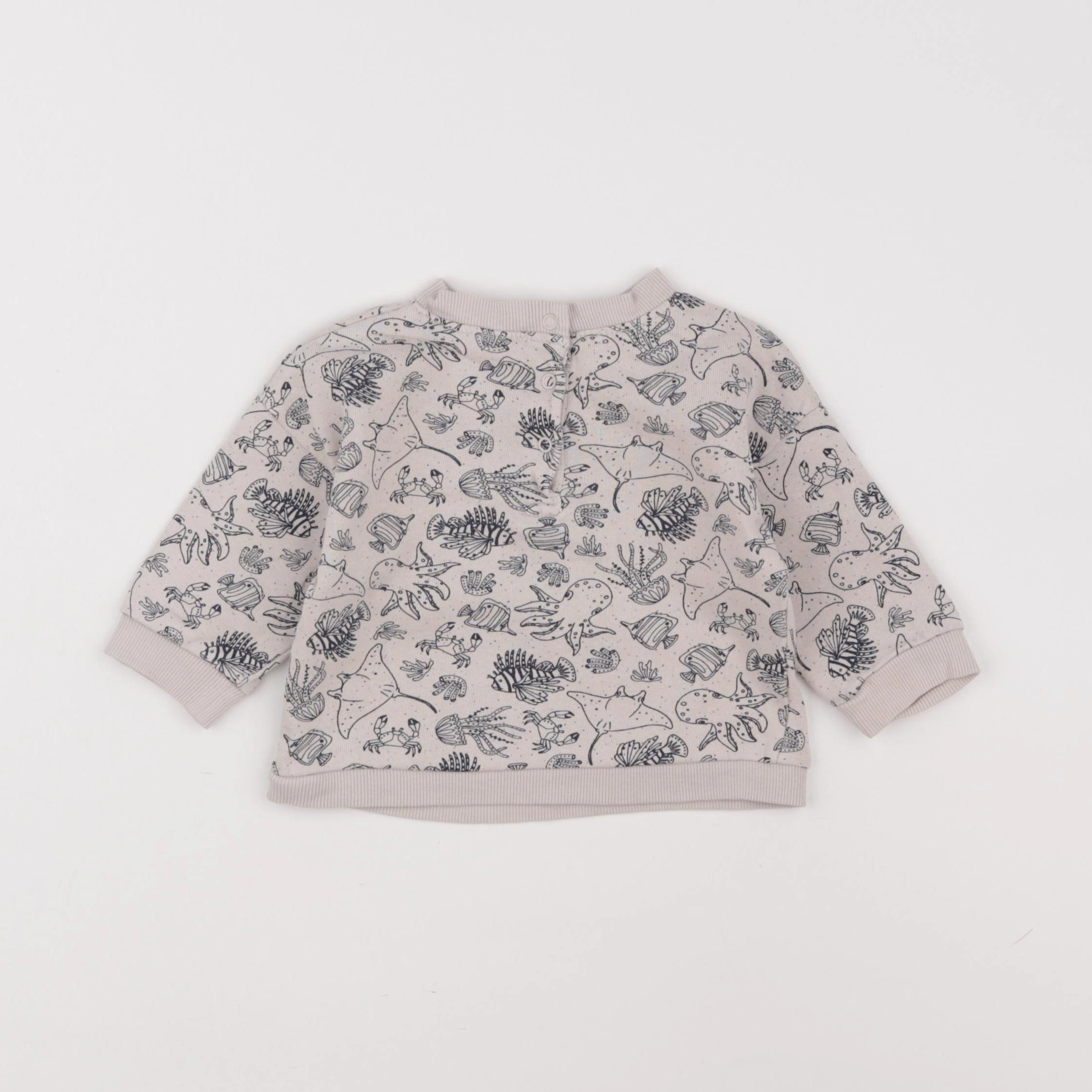 Vertbaudet - sweat gris - 6 mois