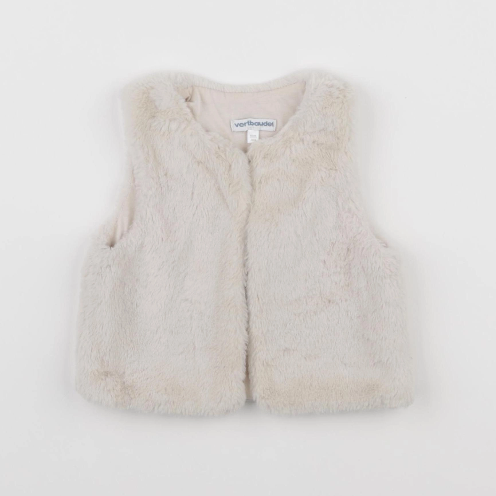 Vertbaudet - gilet beige - 2 ans