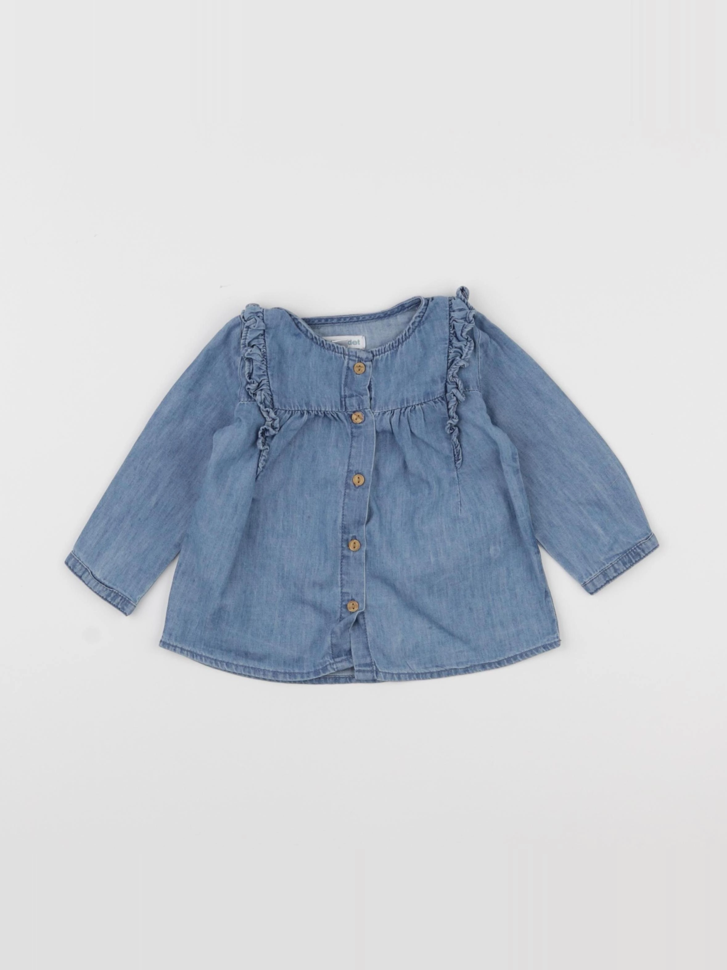 Vertbaudet - blouse bleu - 9 mois