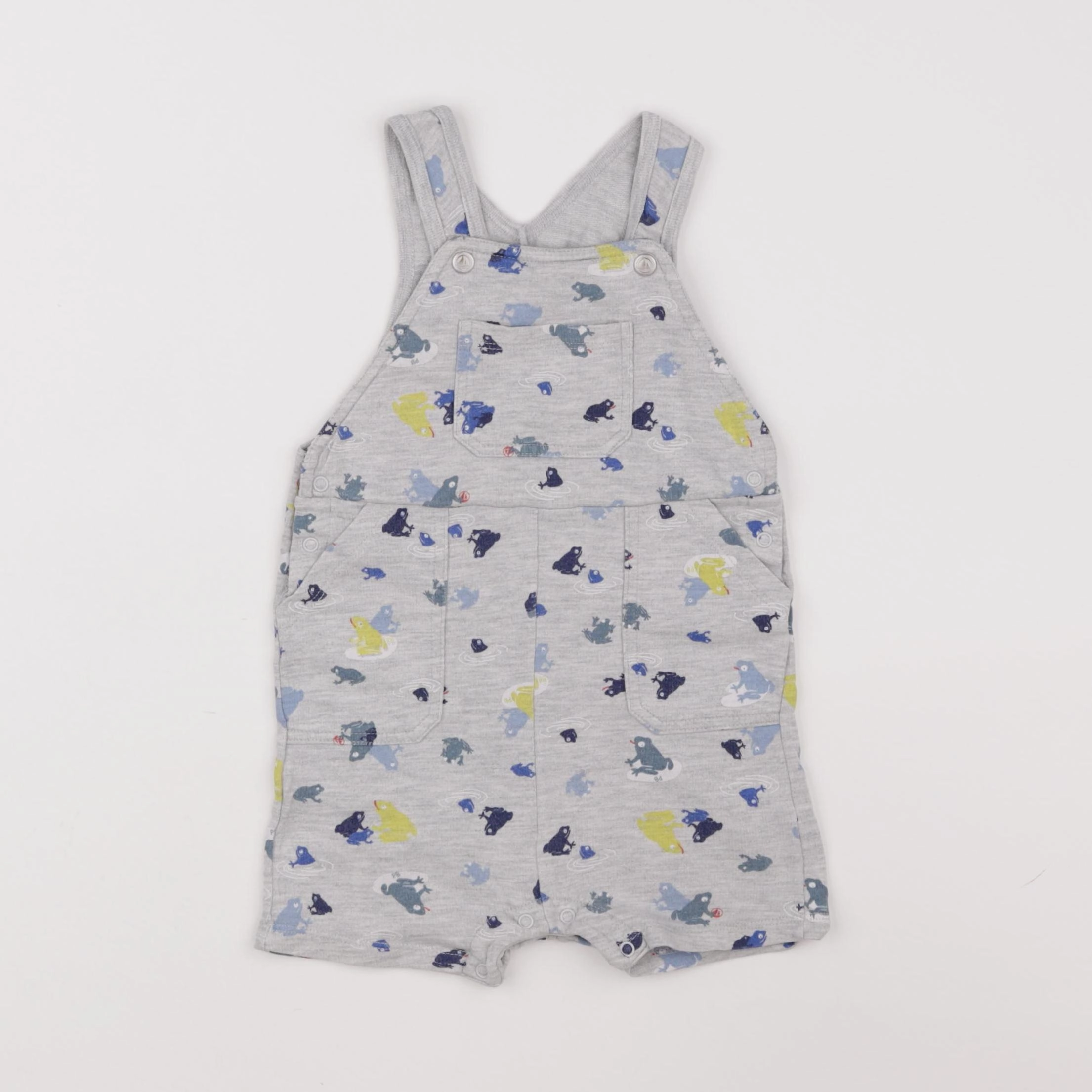 Petit Bateau - salopette gris - 12 mois