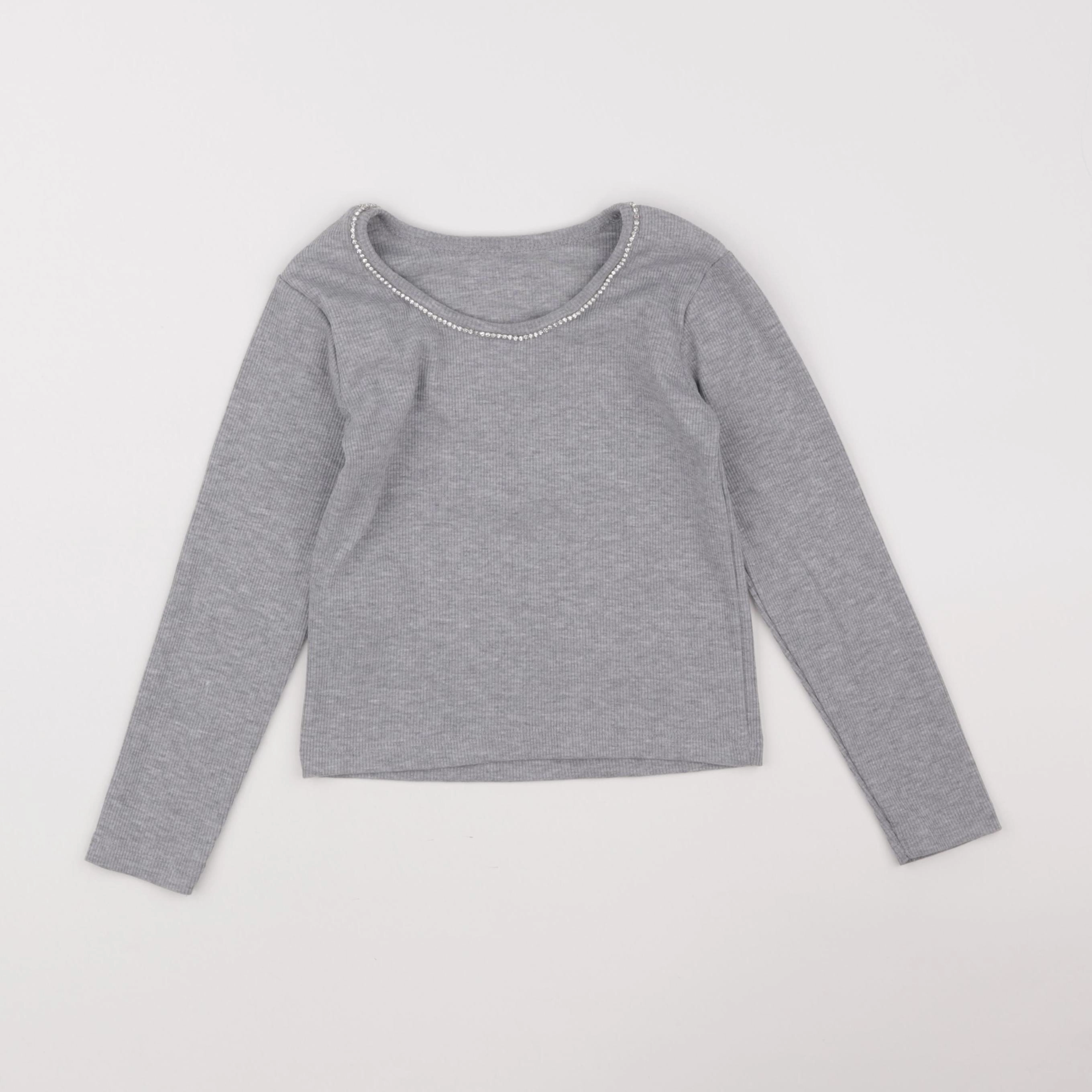 Zara - tee-shirt gris, argent - 6/7 ans