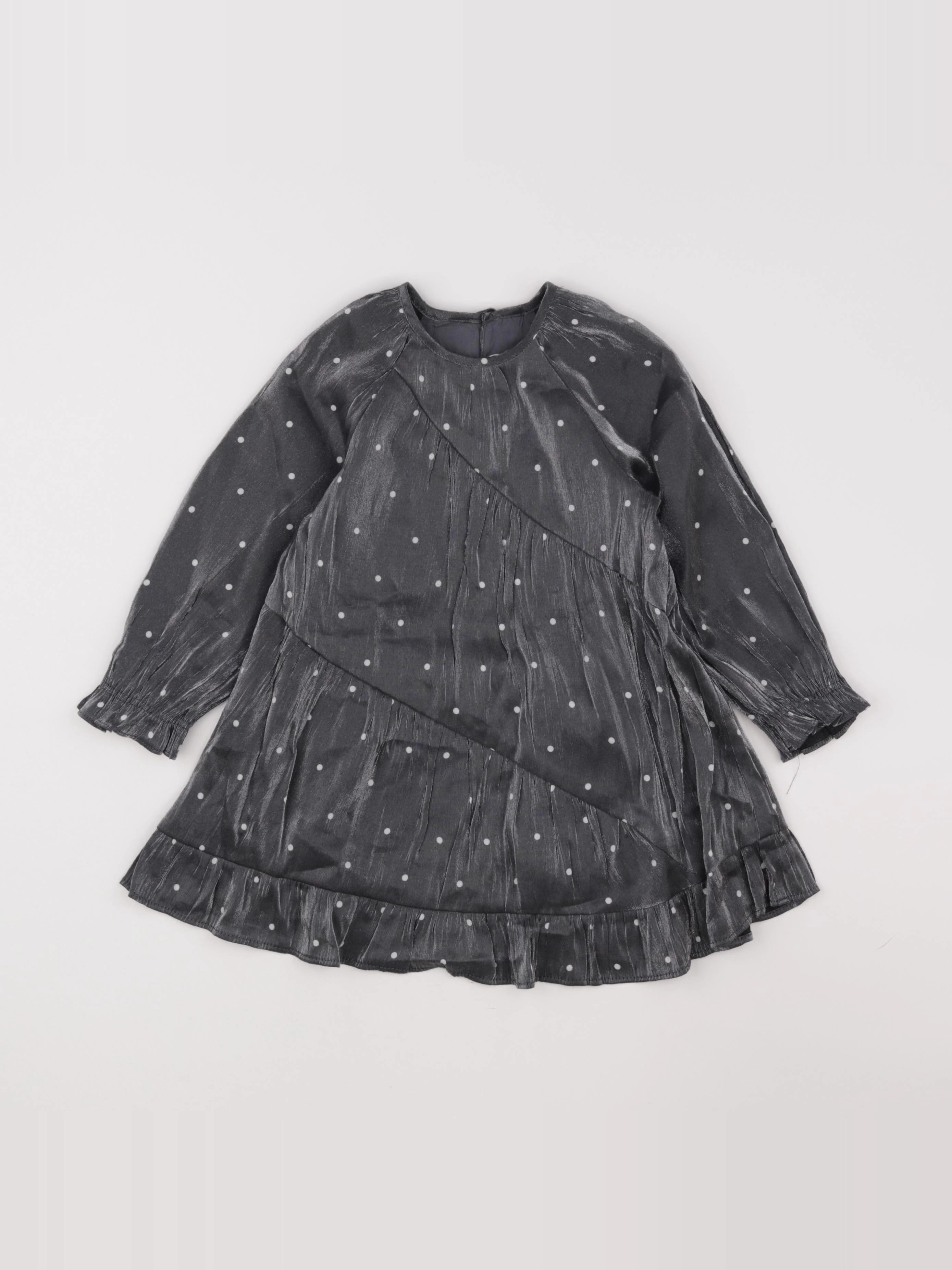 Zara - robe gris, argent - 2/3 ans