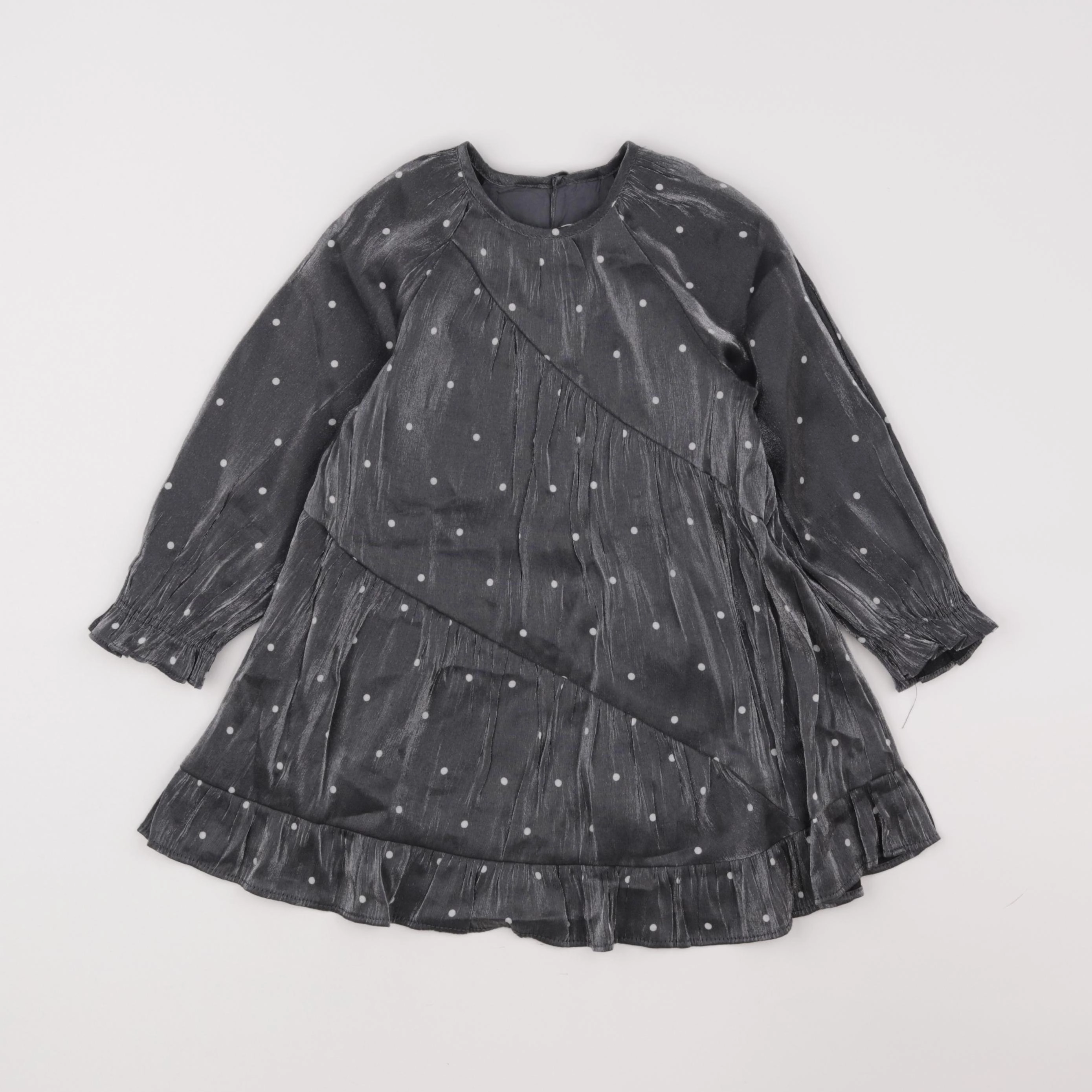 Zara - robe gris, argent - 2/3 ans