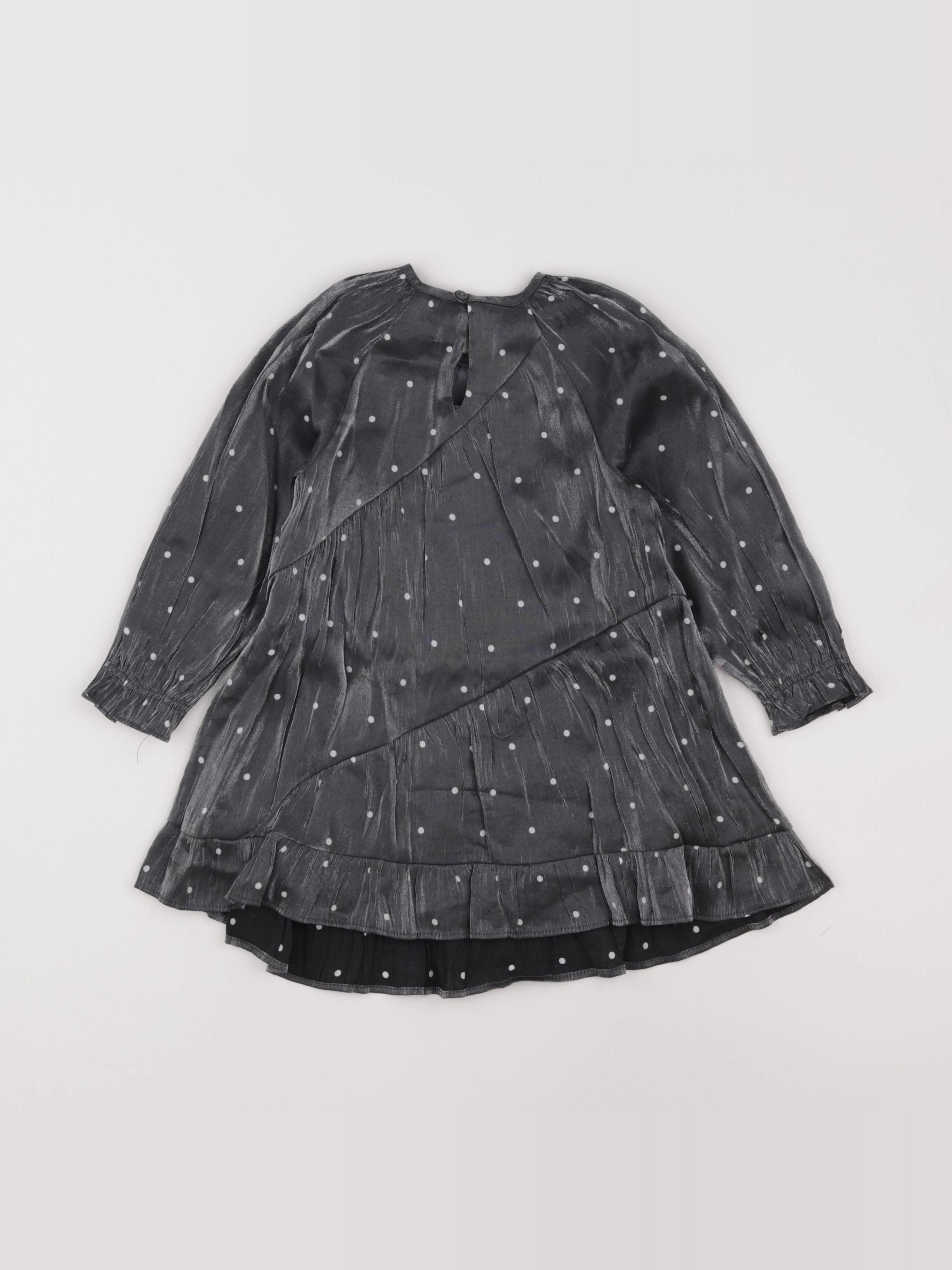 Zara - robe gris, argent - 2/3 ans