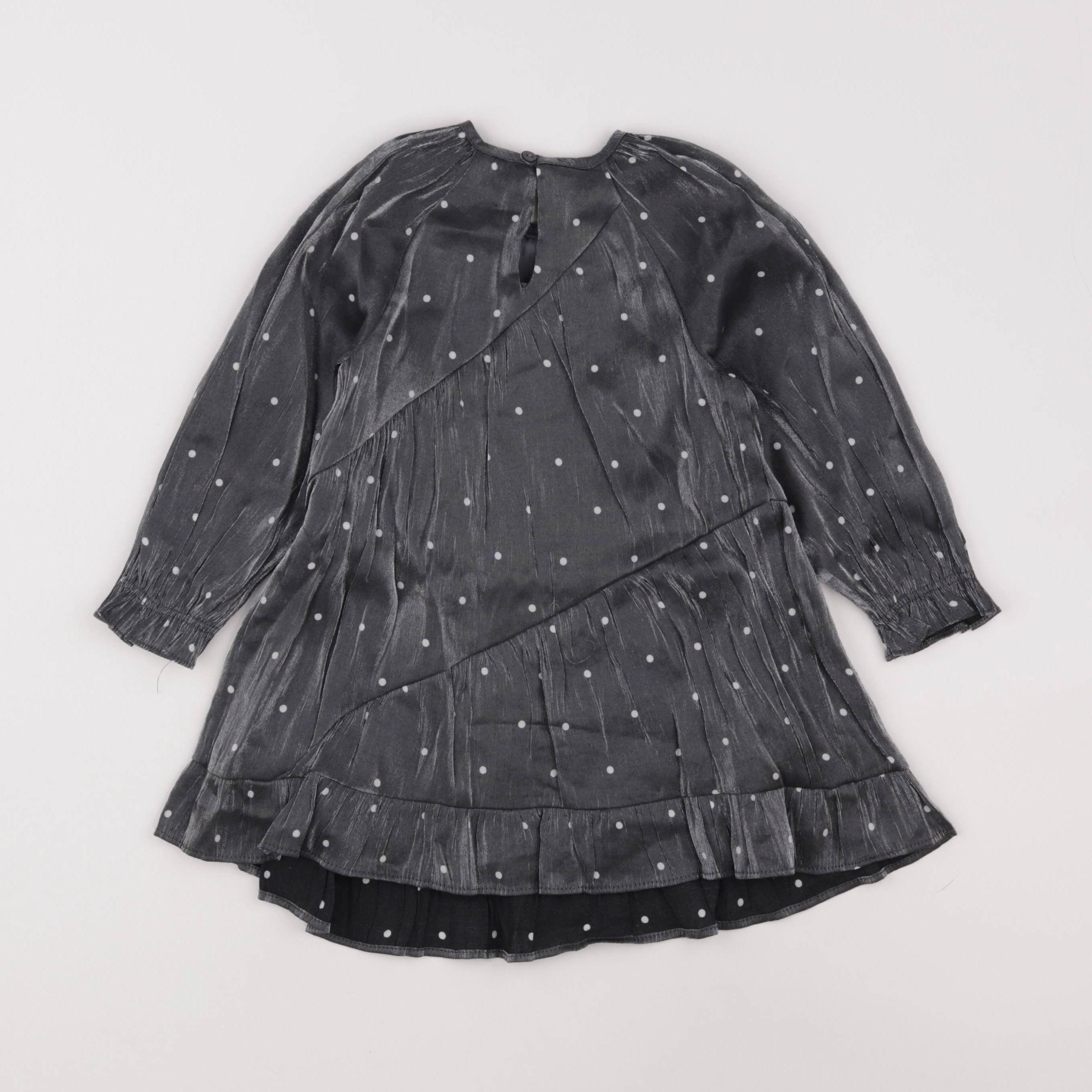 Zara - robe gris, argent - 2/3 ans