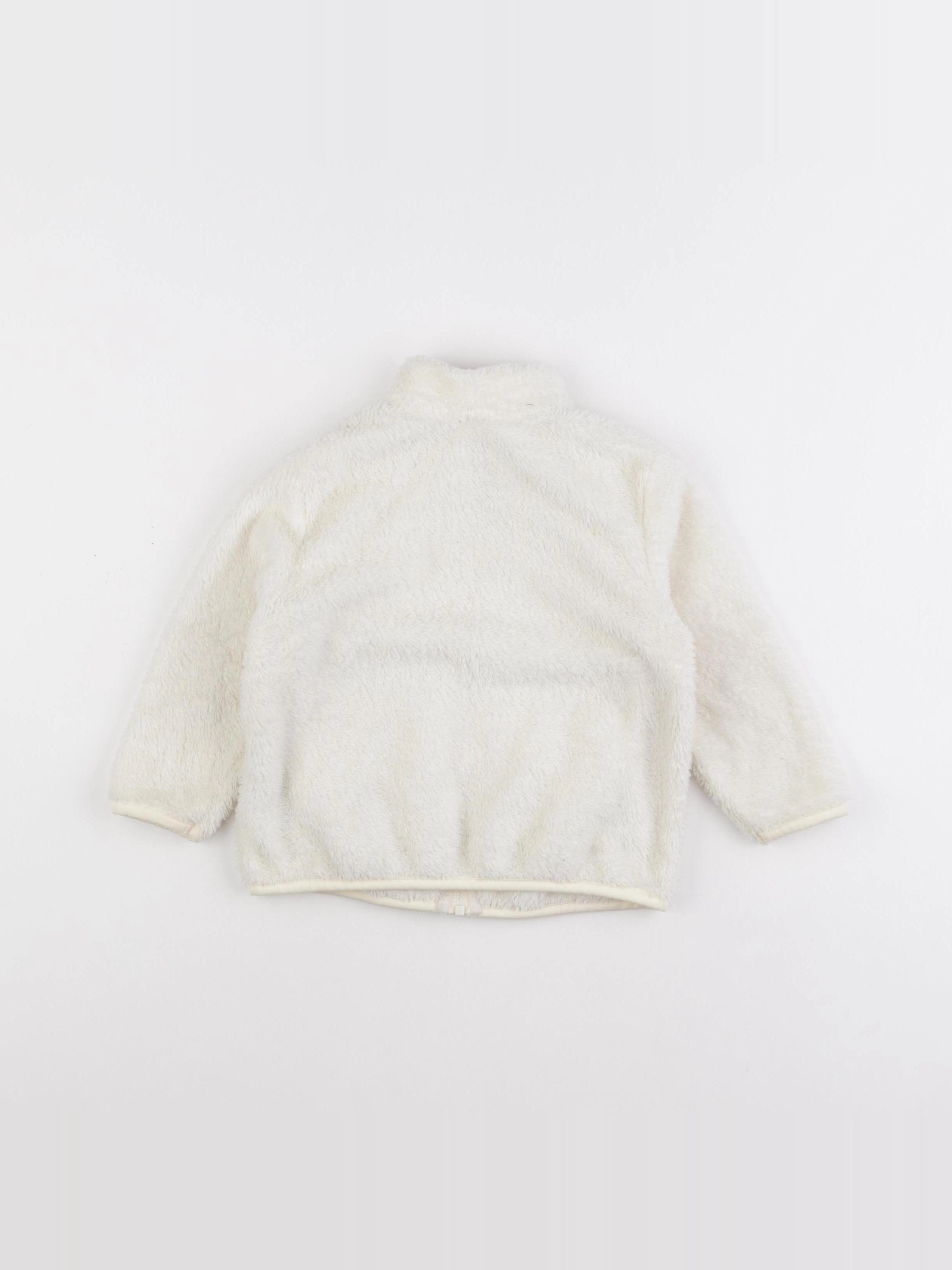 Uniqlo - polaire blanc - 18/24 mois