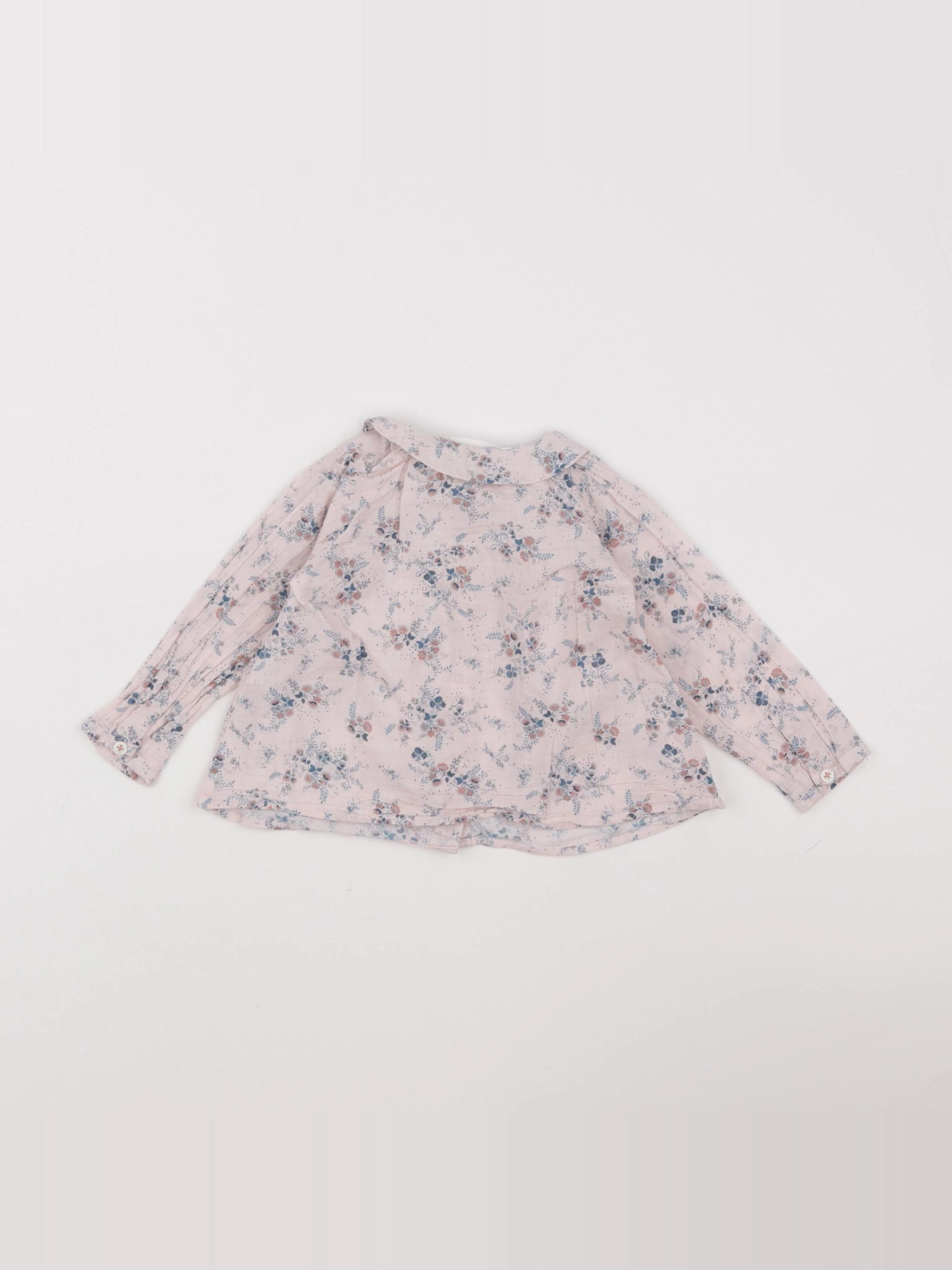 Zara - blouse rose - 6/9 mois