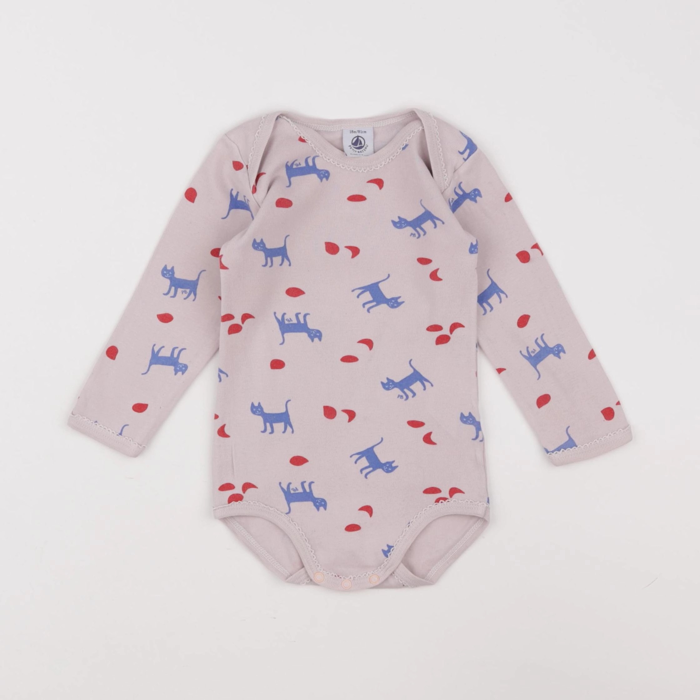 Petit Bateau - body rose - 18 mois