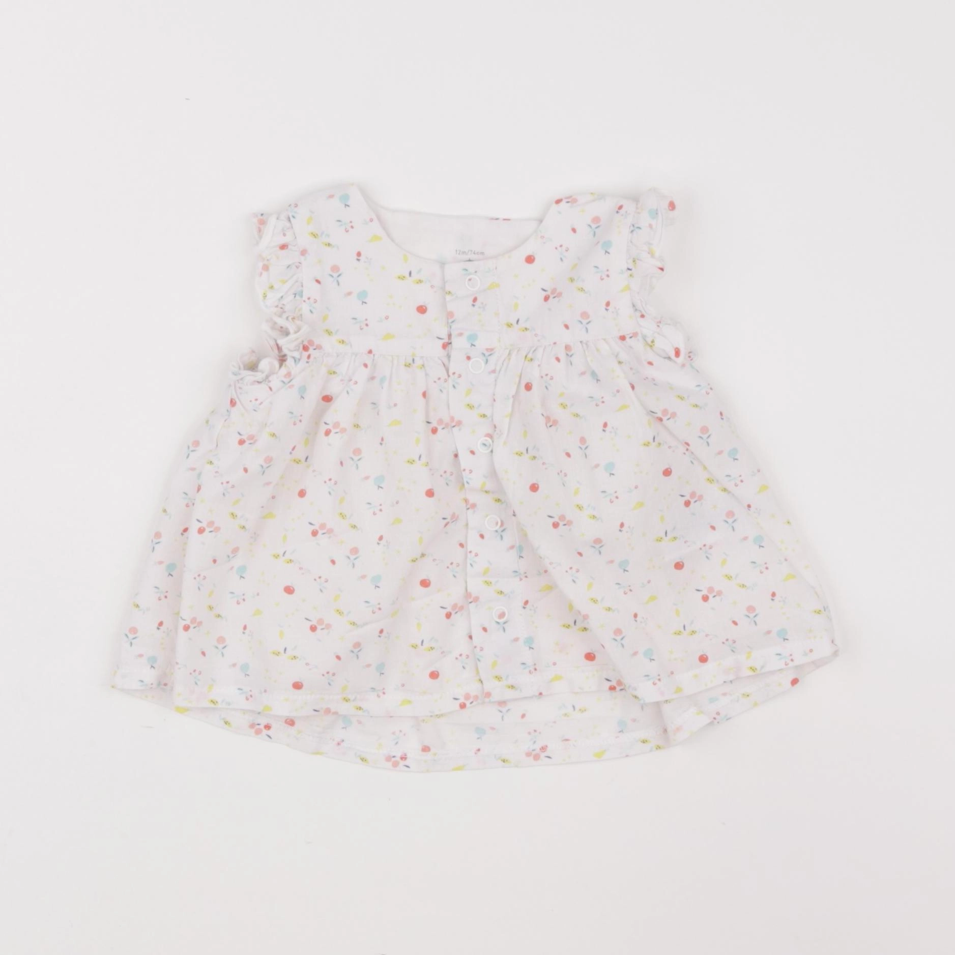Petit Bateau - blouse blanc - 12 mois