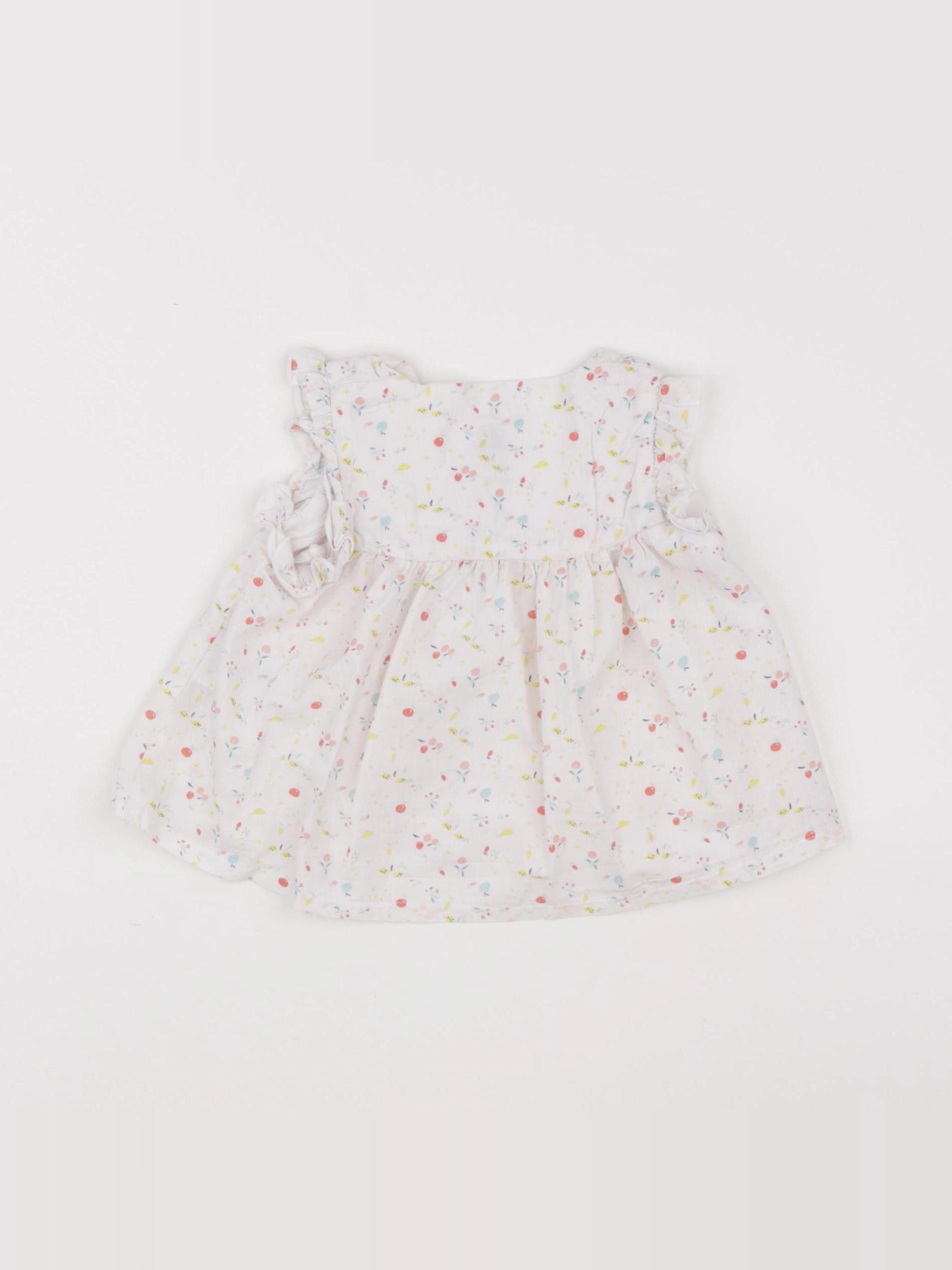Petit Bateau - blouse blanc - 12 mois