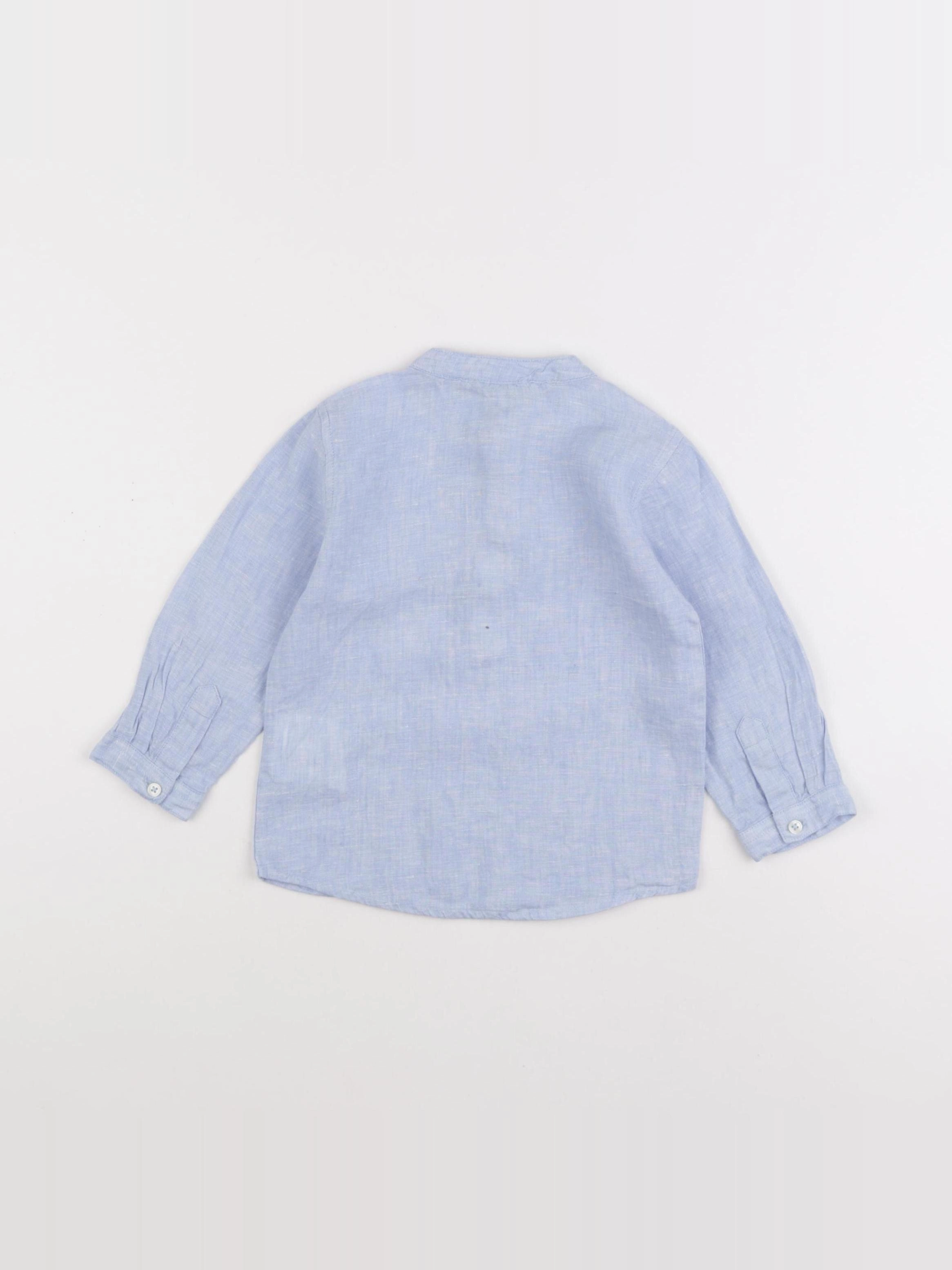 Boutchou - chemise bleu - 18 mois