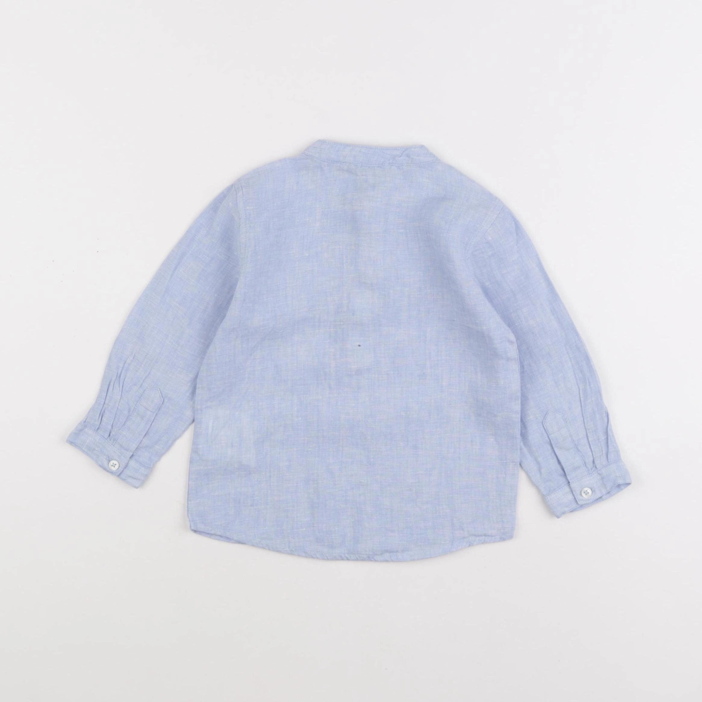 Boutchou - chemise bleu - 18 mois