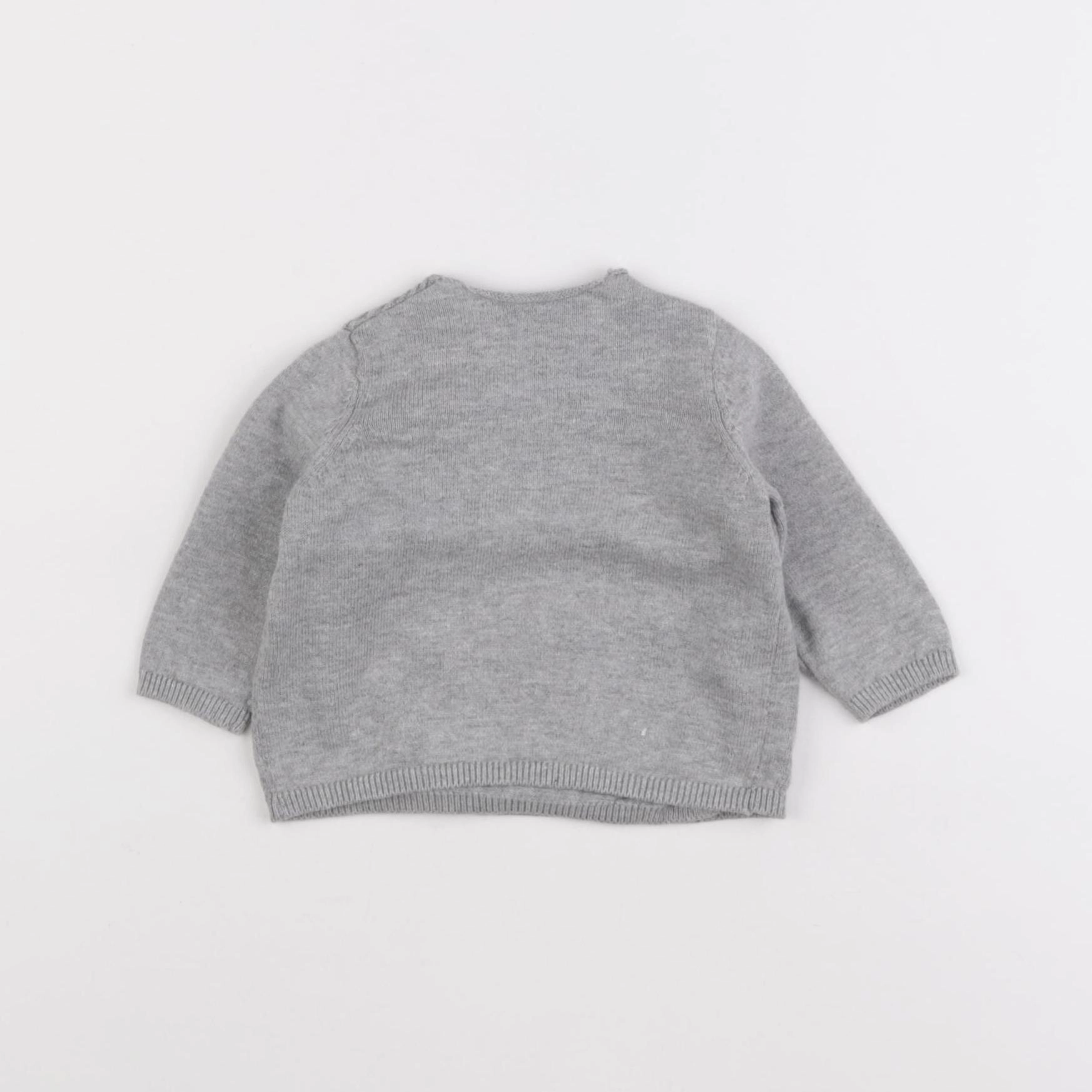 Vertbaudet - gilet gris - 1 mois