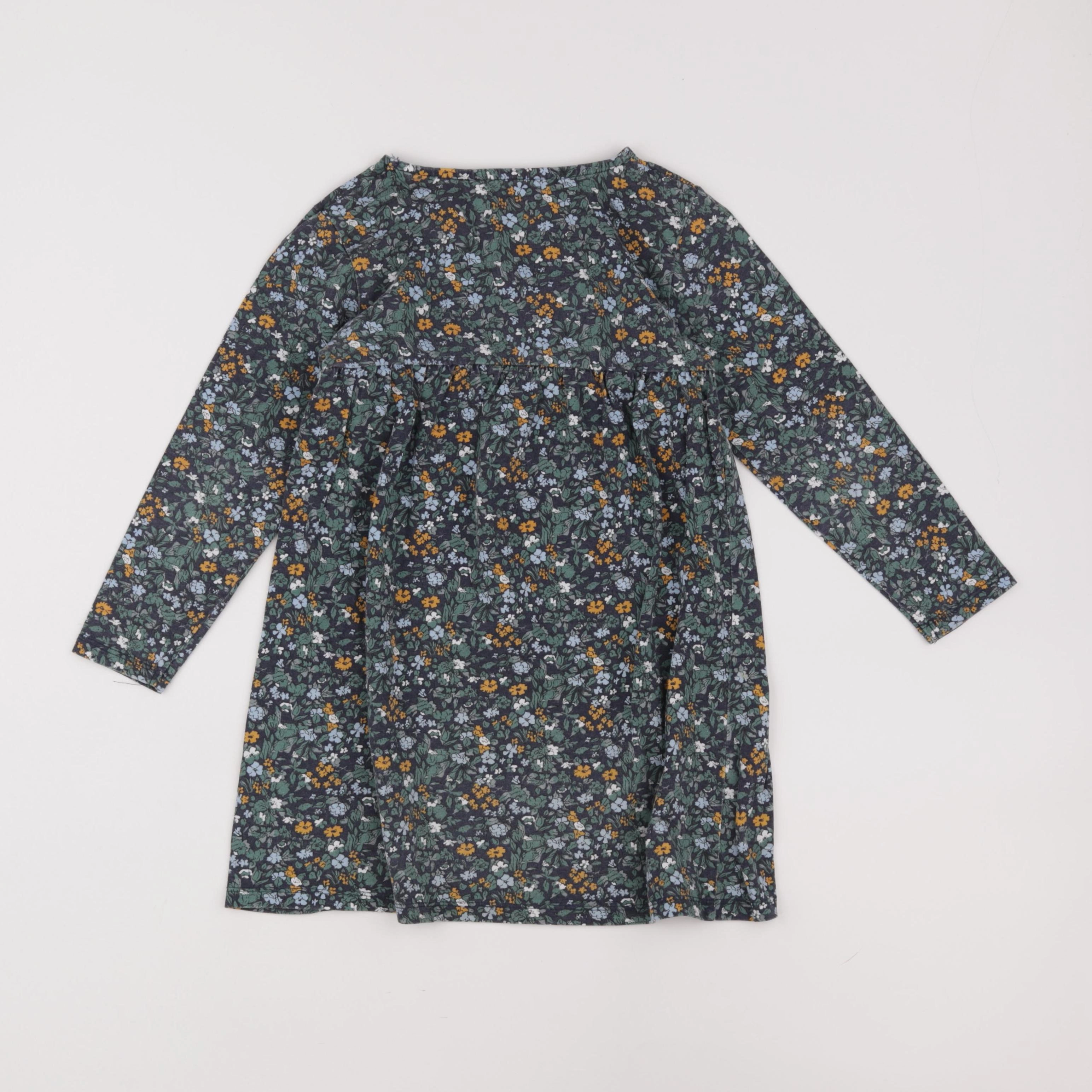 Vertbaudet - robe vert, jaune - 6 ans