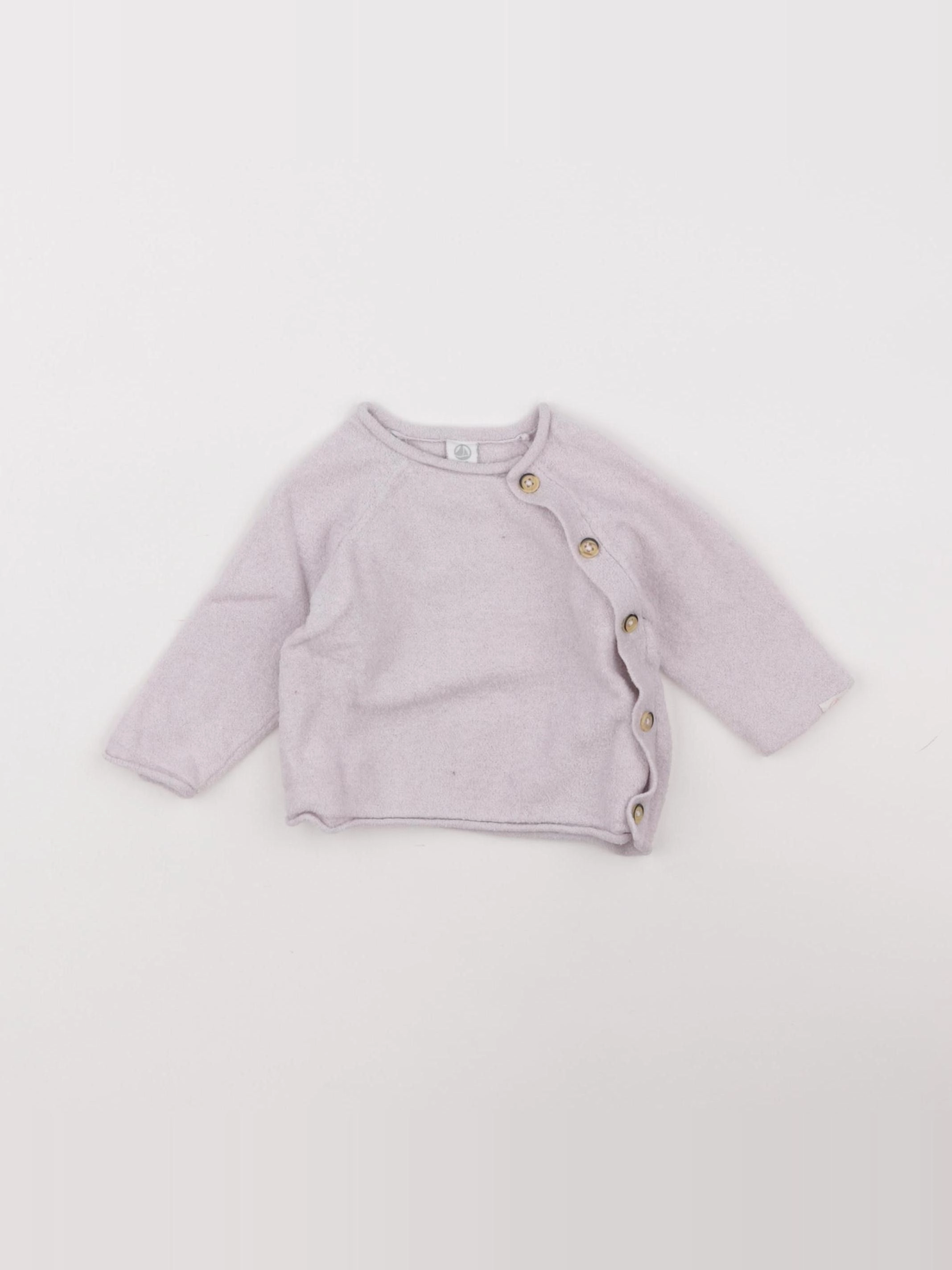 Petit Bateau - pull rose - 6 mois
