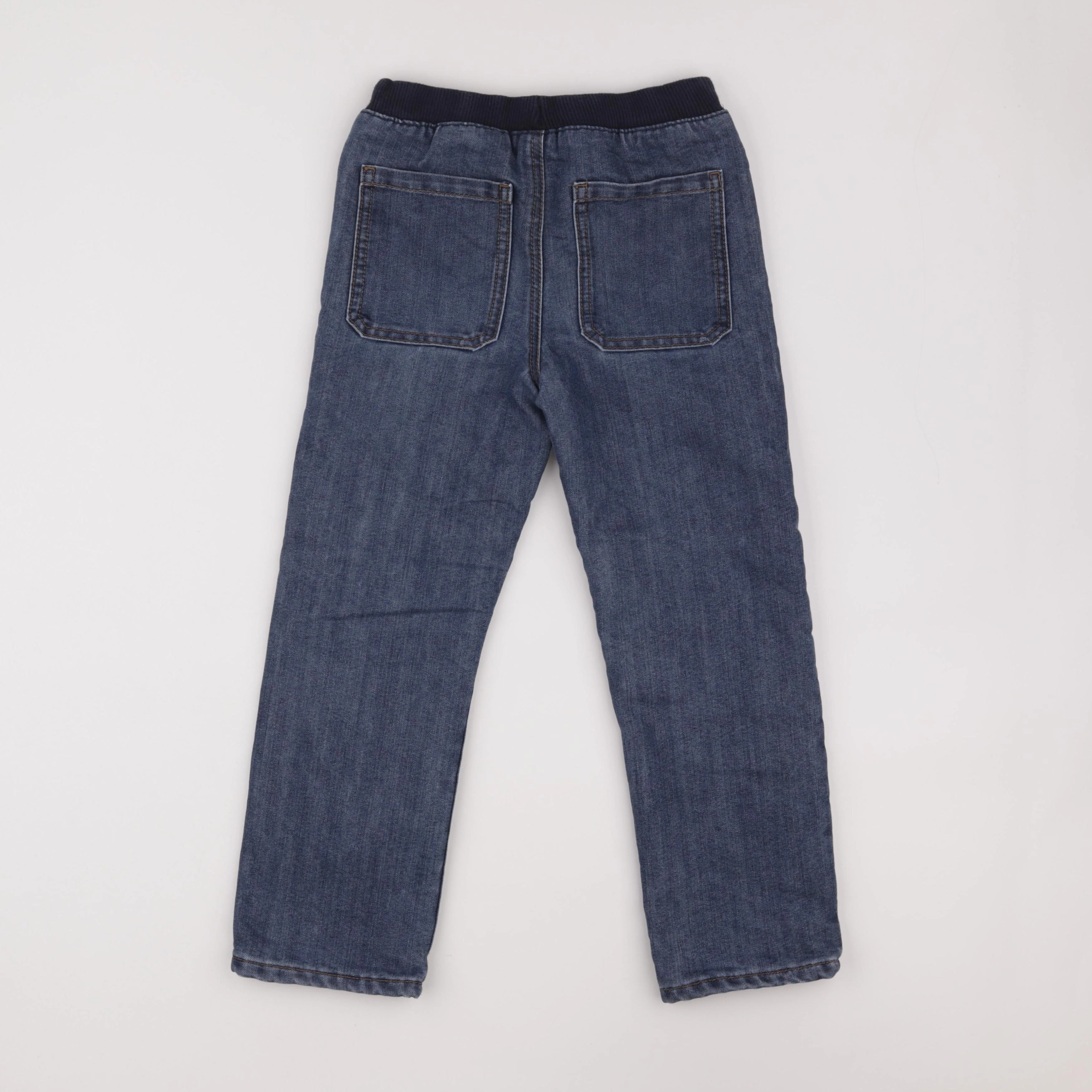 Vertbaudet - jean doublé bleu - 8 ans