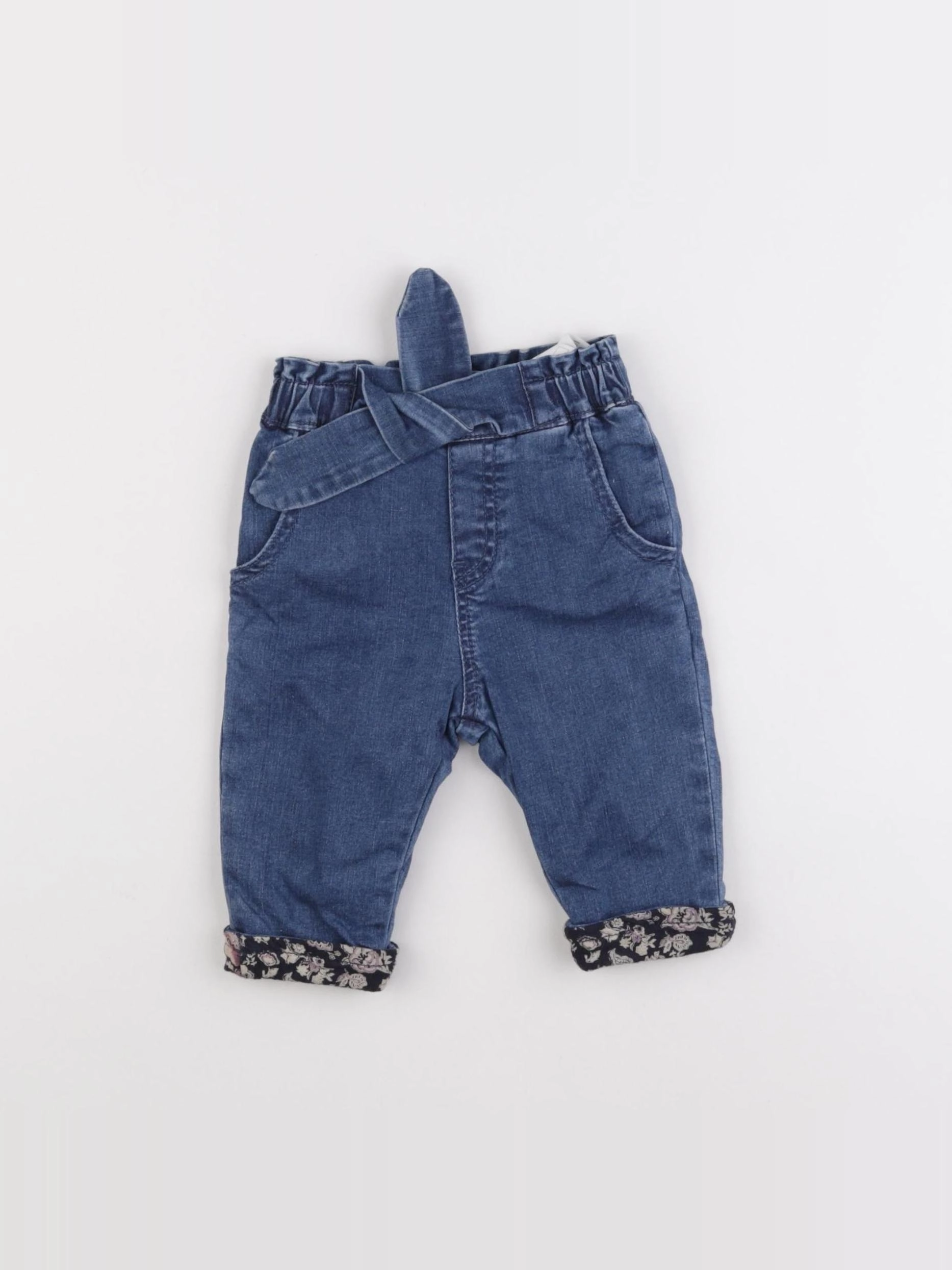 IKKS - jean doublé bleu - 6 mois