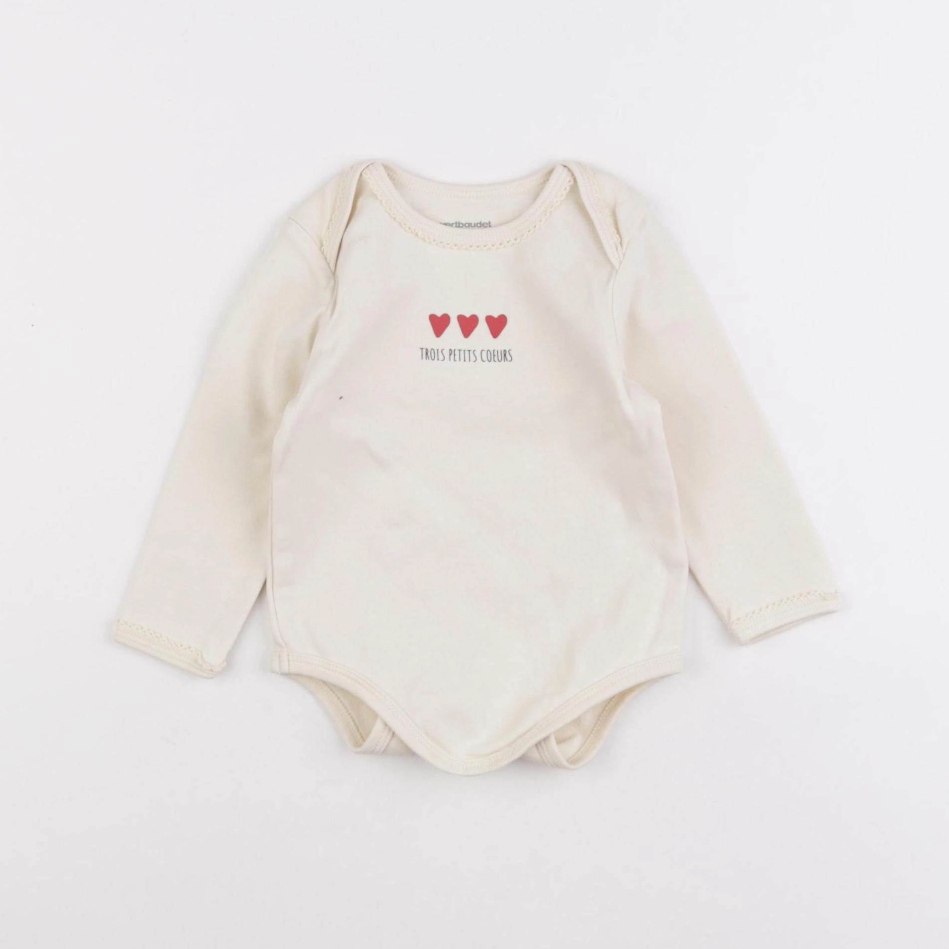 Vertbaudet - body beige - 12 mois