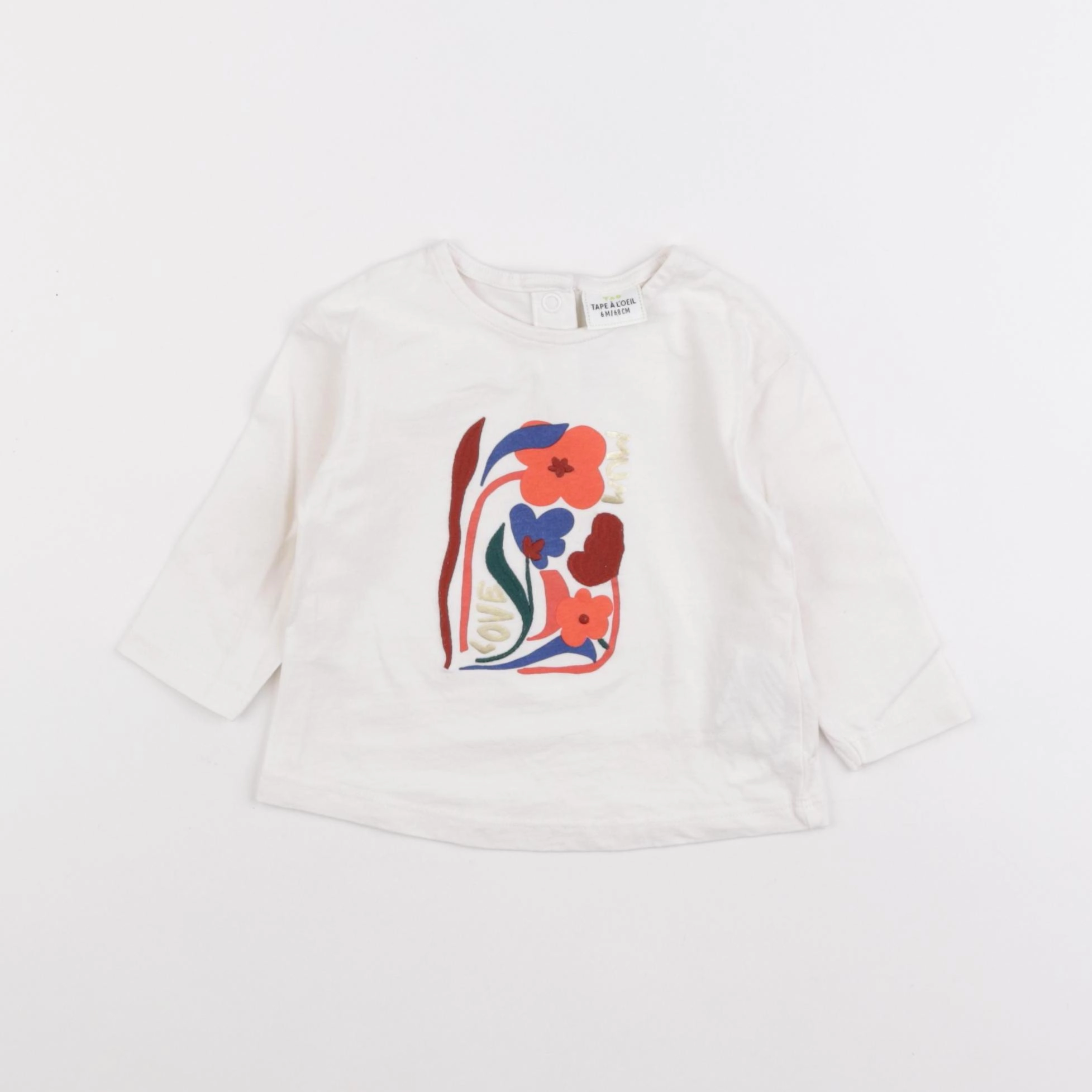 Tape à l'oeil - tee-shirt blanc - 6 mois