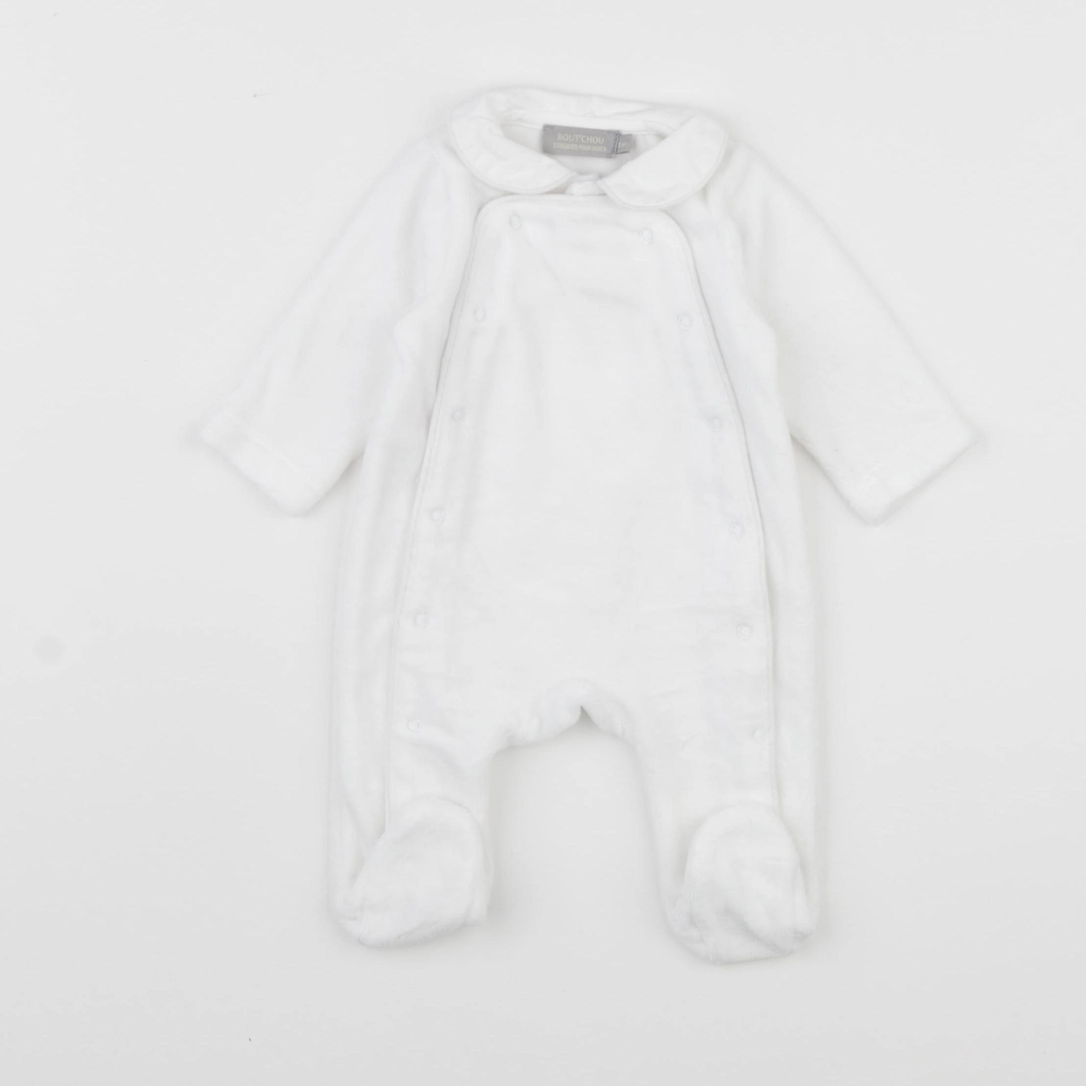 Boutchou - pyjama velours blanc - 1 mois