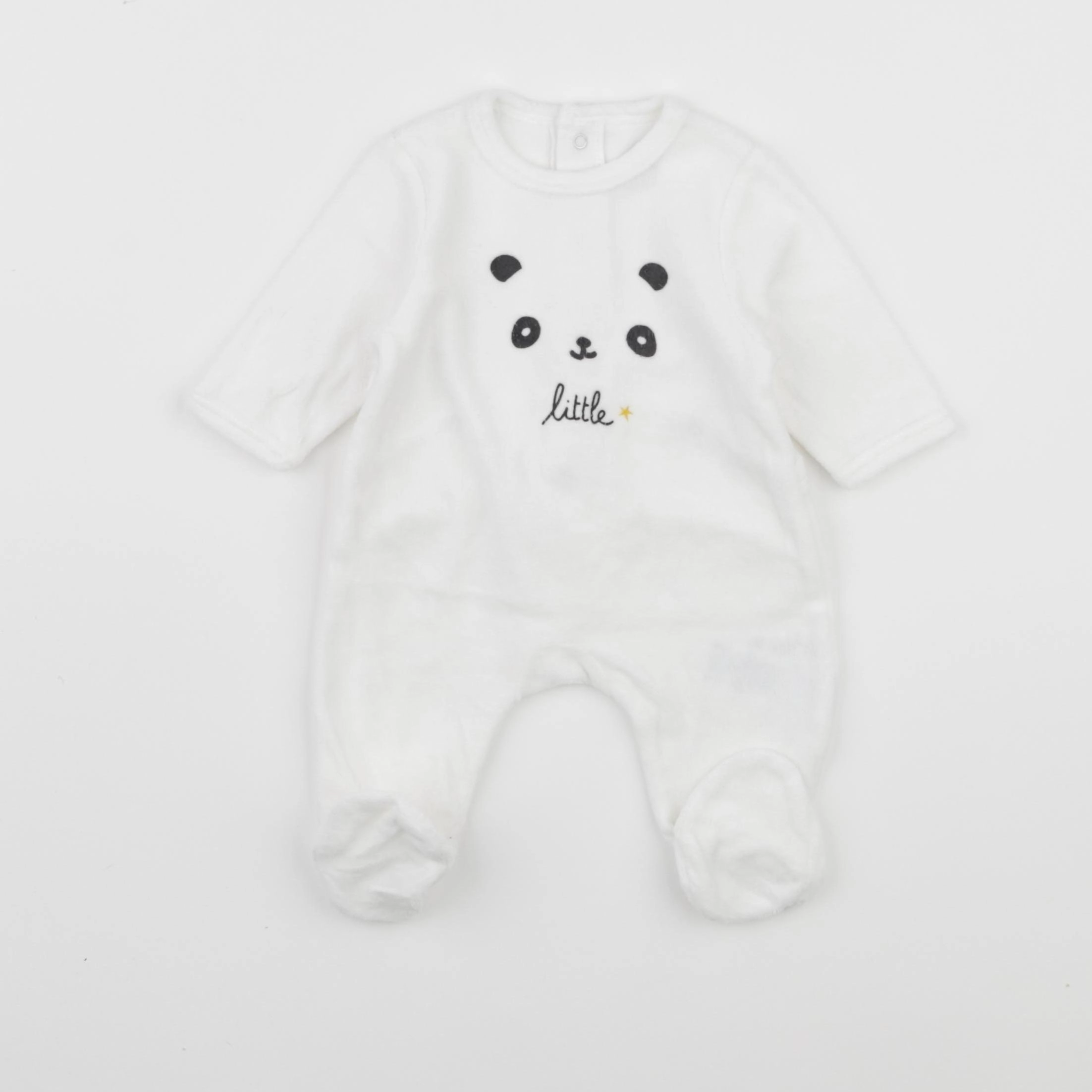 La Redoute - pyjama velours blanc - 1 mois