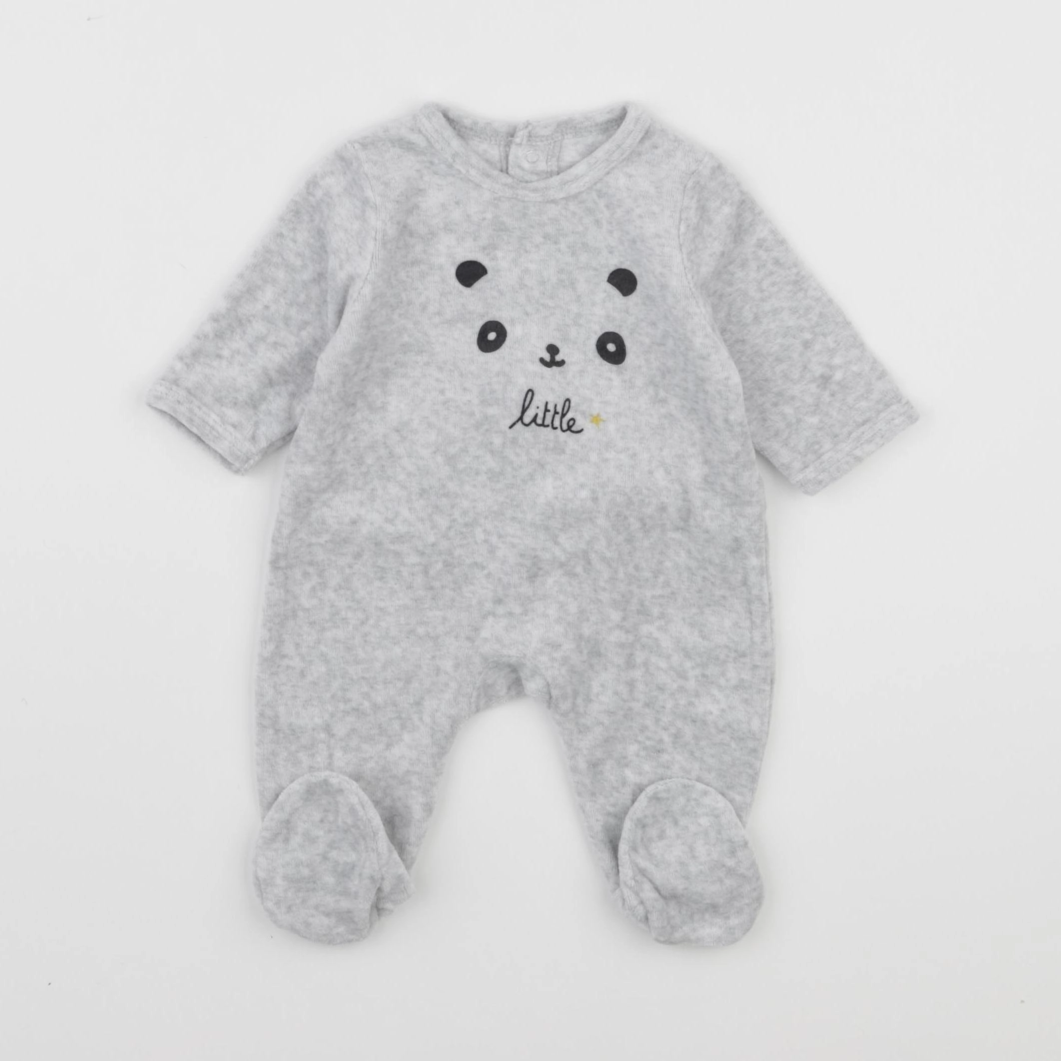 La Redoute - pyjama velours gris - 1 mois