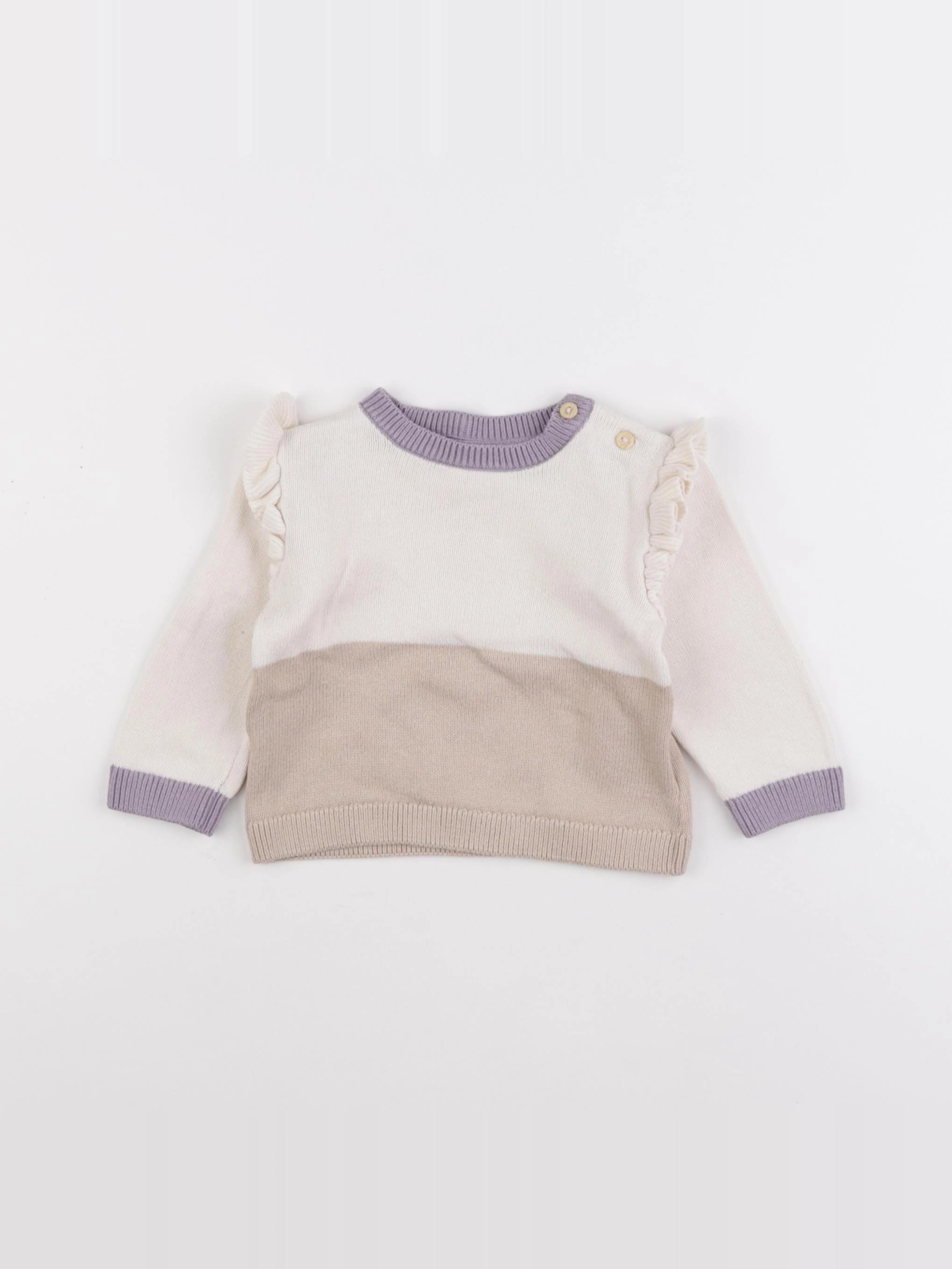 H&M - pull beige - 6 mois