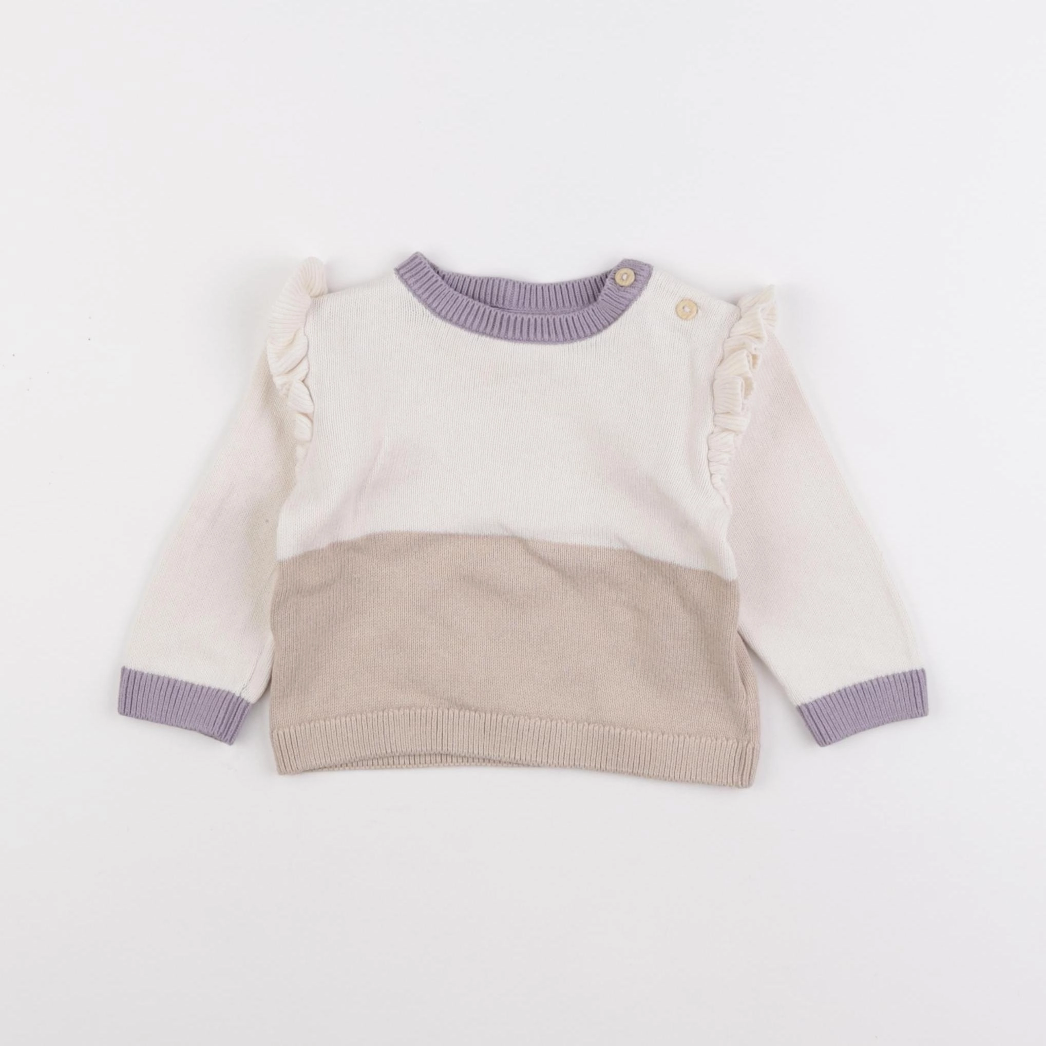 H&M - pull beige - 6 mois