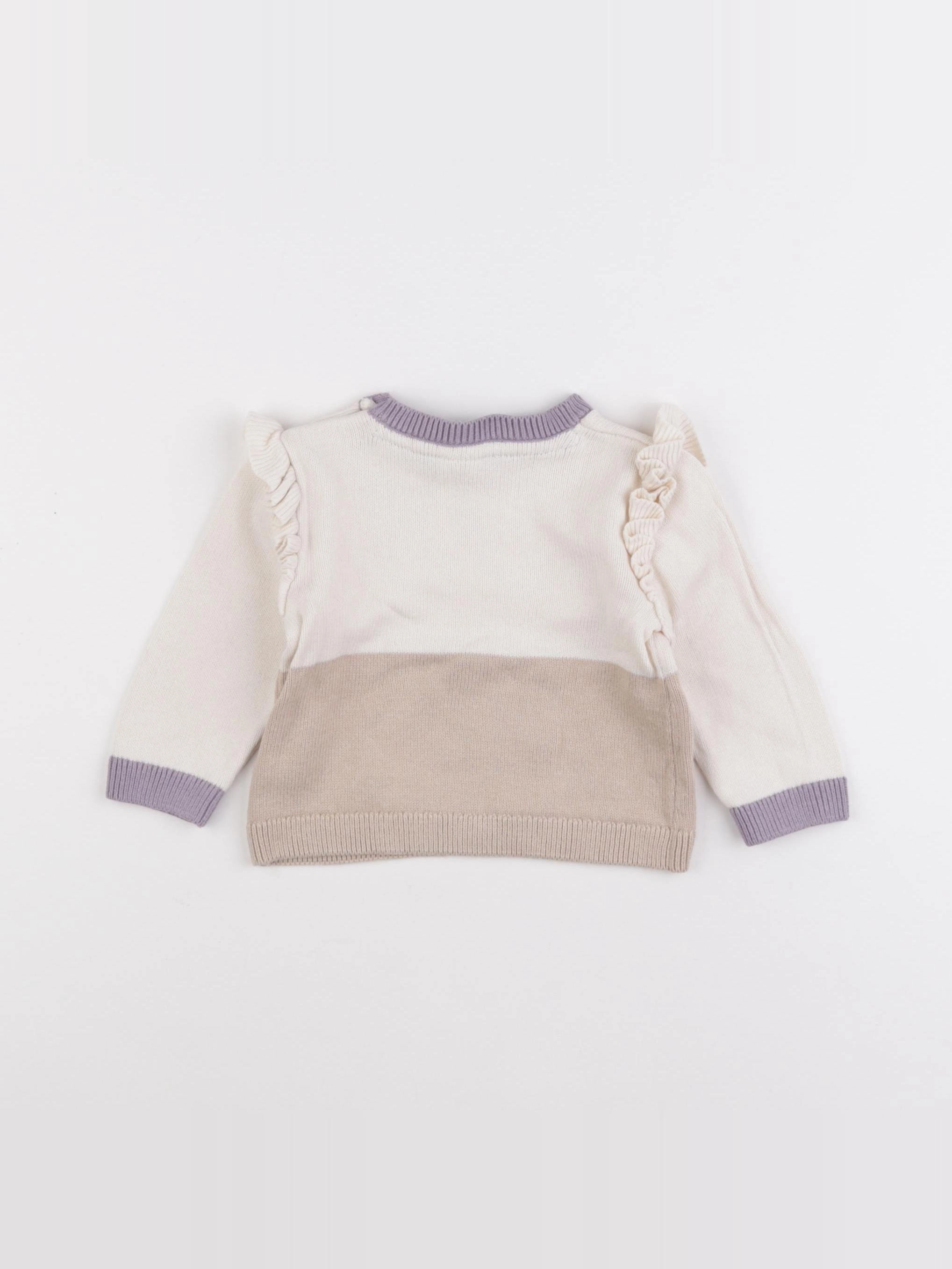 H&M - pull beige - 6 mois