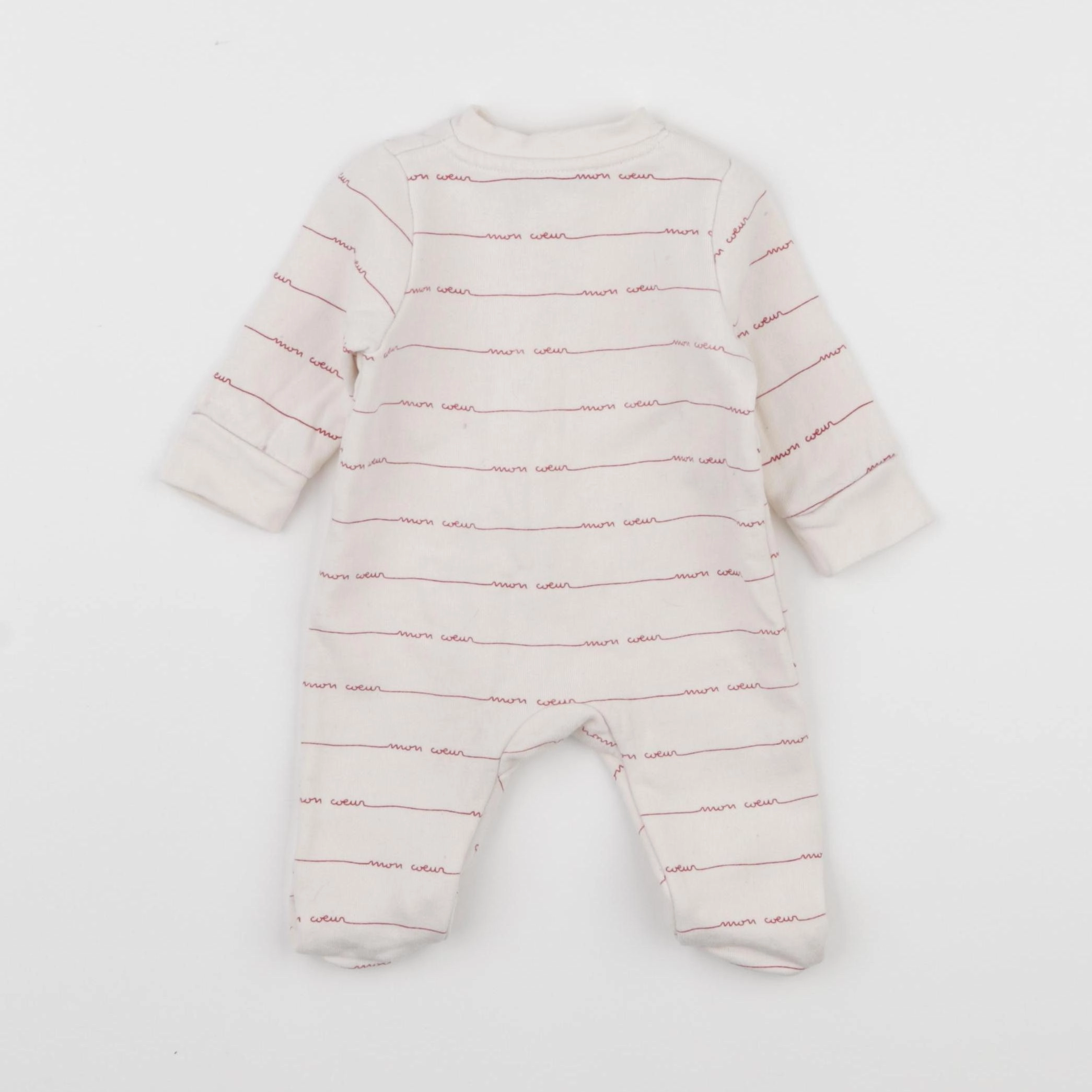 Boutchou - pyjama coton blanc - 1 mois