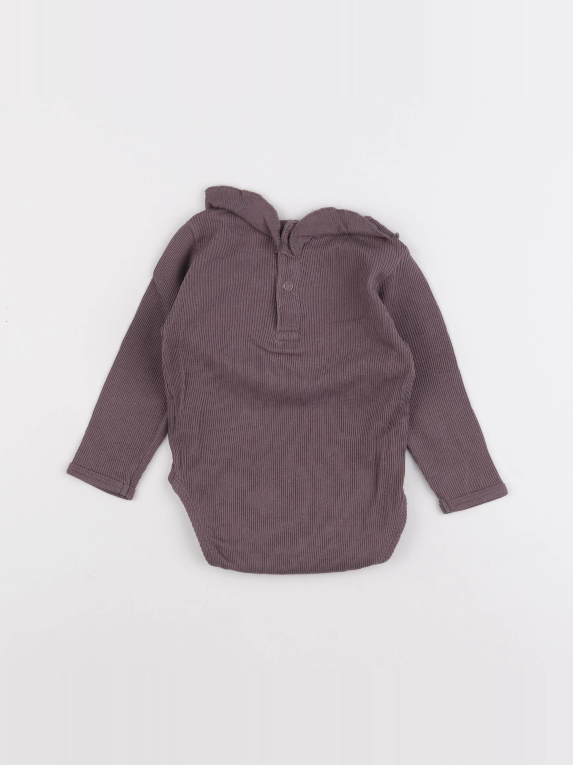 H&M - body à col violet - 6 mois