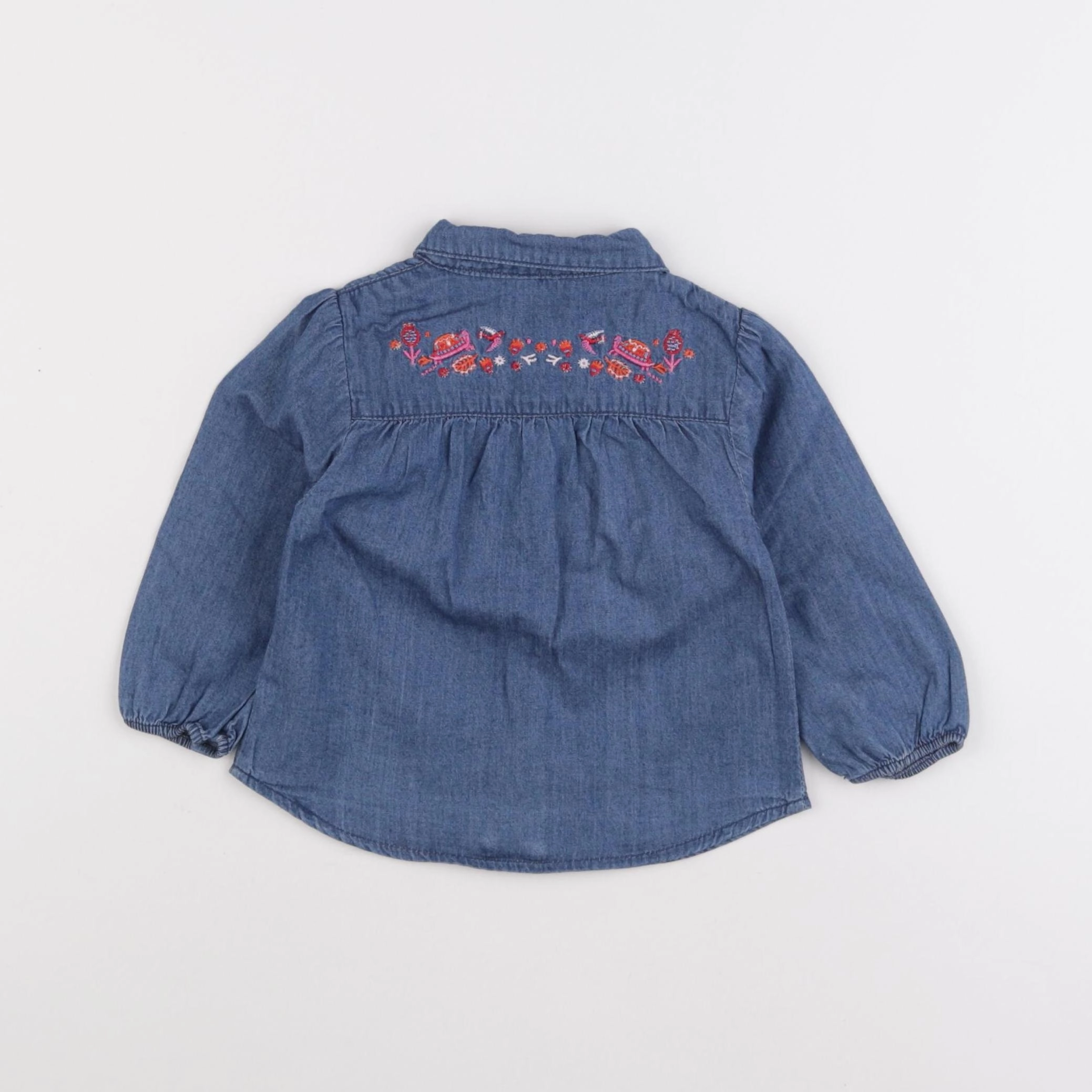 Vertbaudet - blouse bleu - 12 mois