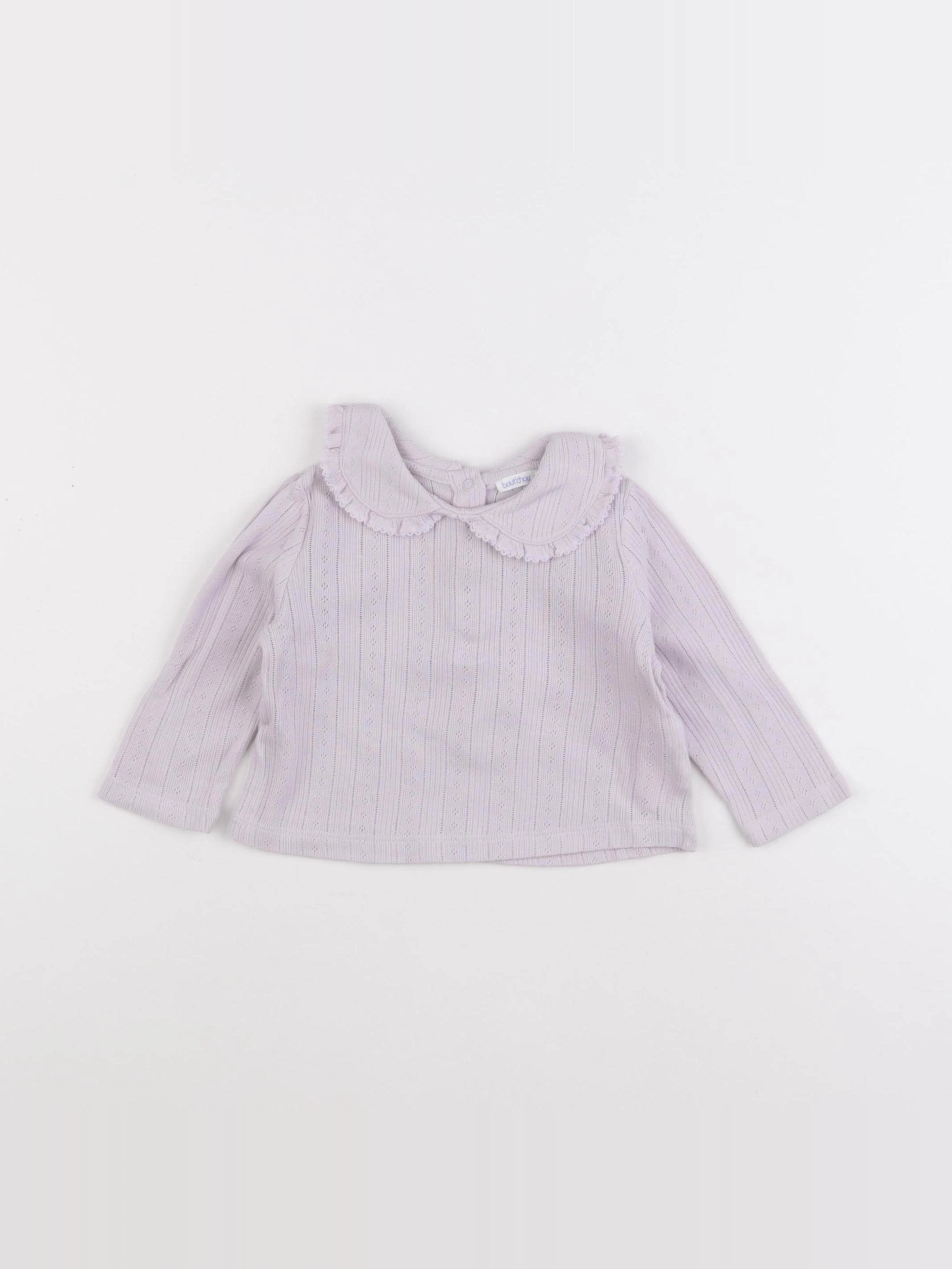 Boutchou - tee-shirt violet - 6 mois
