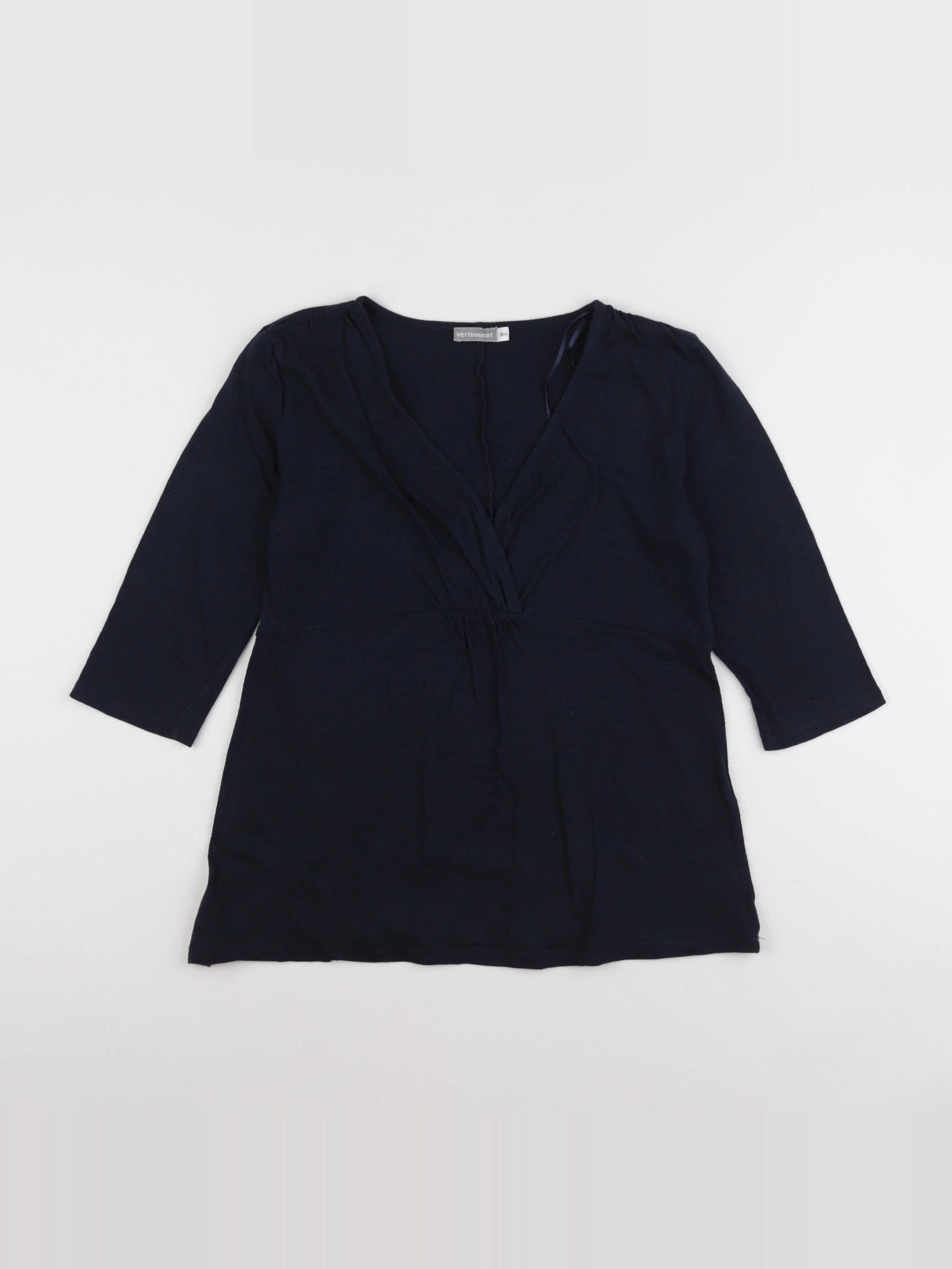 Vertbaudet - tee-shirt allaitement, grossesse bleu - 38 à 40