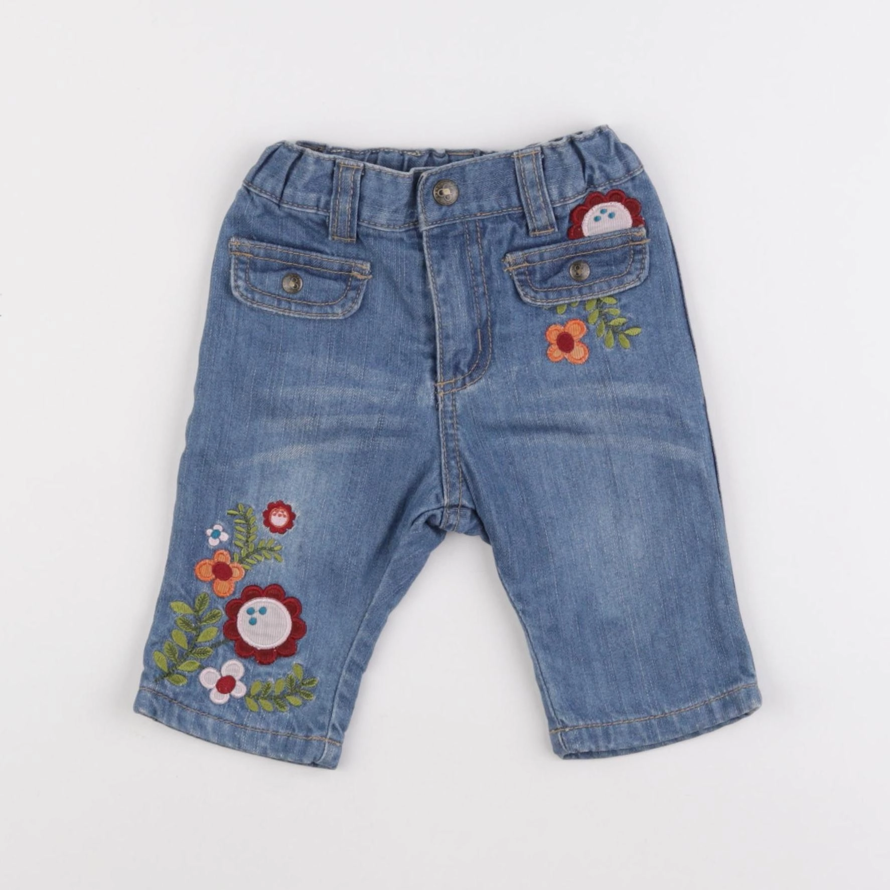H&M - jean doublé bleu - 3 mois